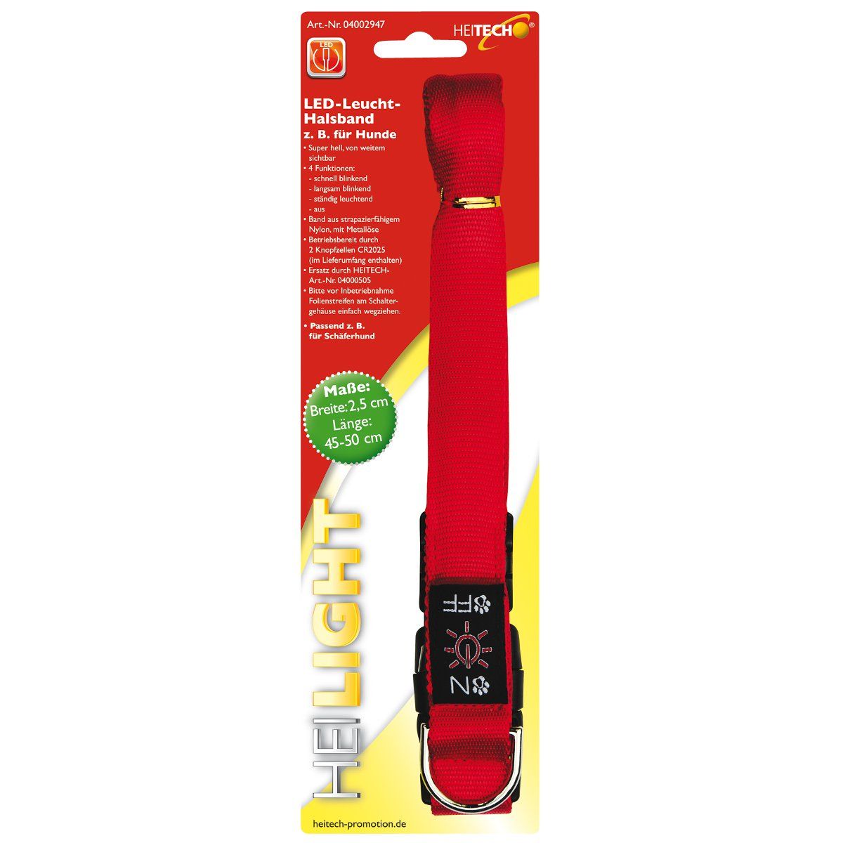 Heitech LED Leucht-Halsband für Hunde