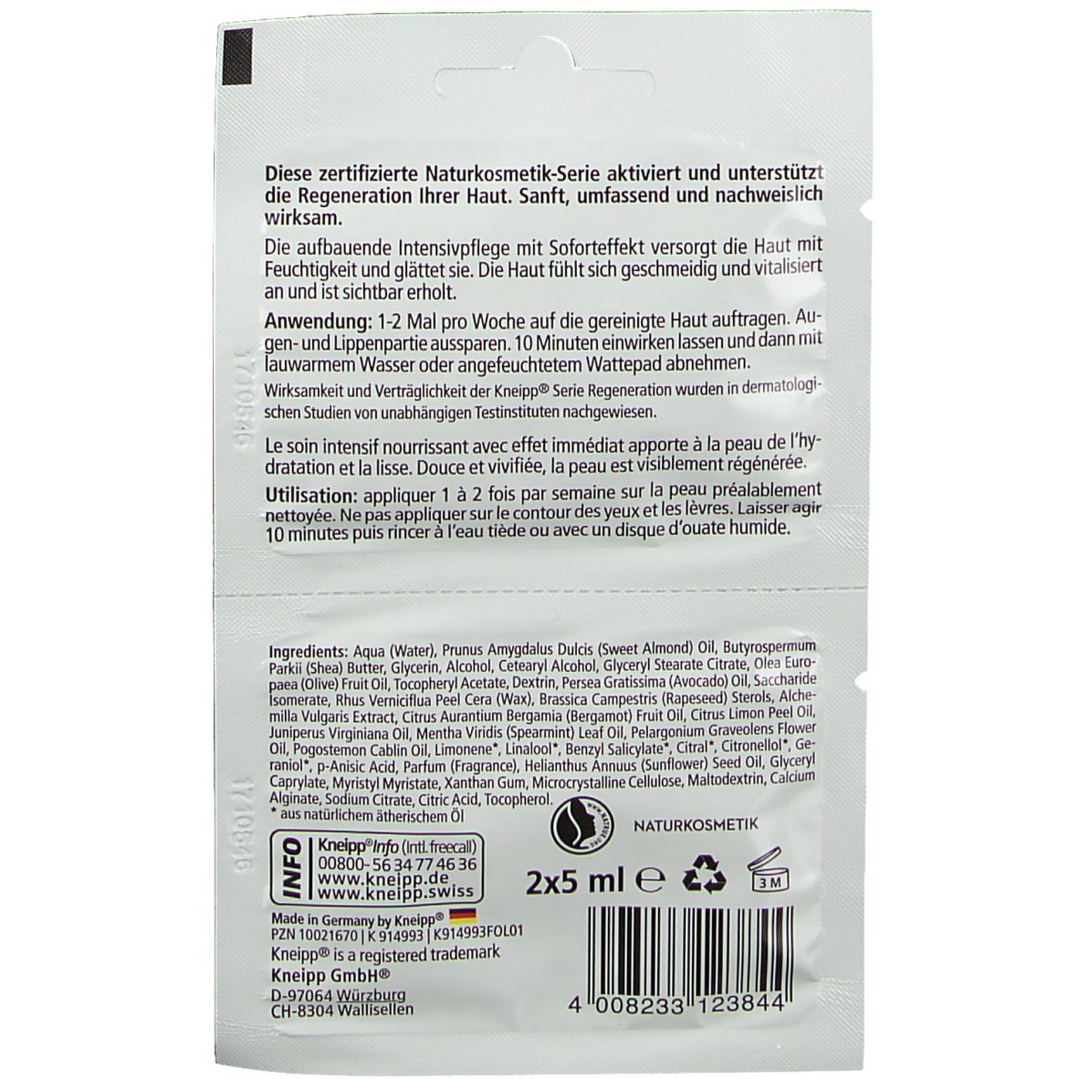 Kneipp® Regeneration Wirkmaske
