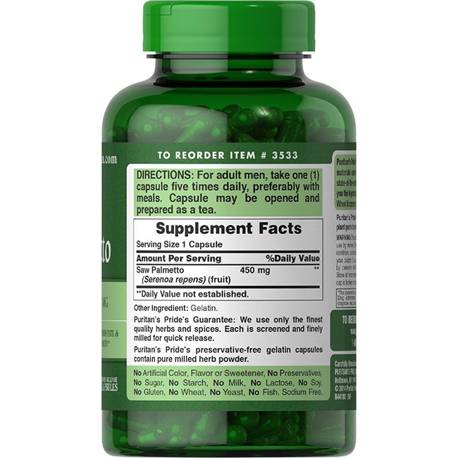 Puritan's Pride Sägepalme 450 mg