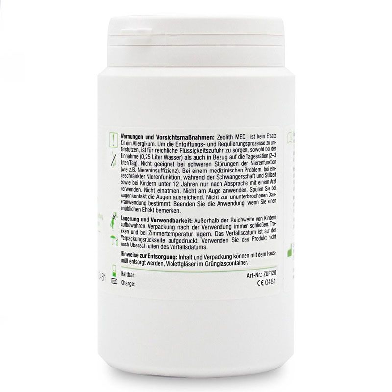 Zeolith MED Pulver ultrafein, 100% reines Klinoptilolith-Vulkanmineral