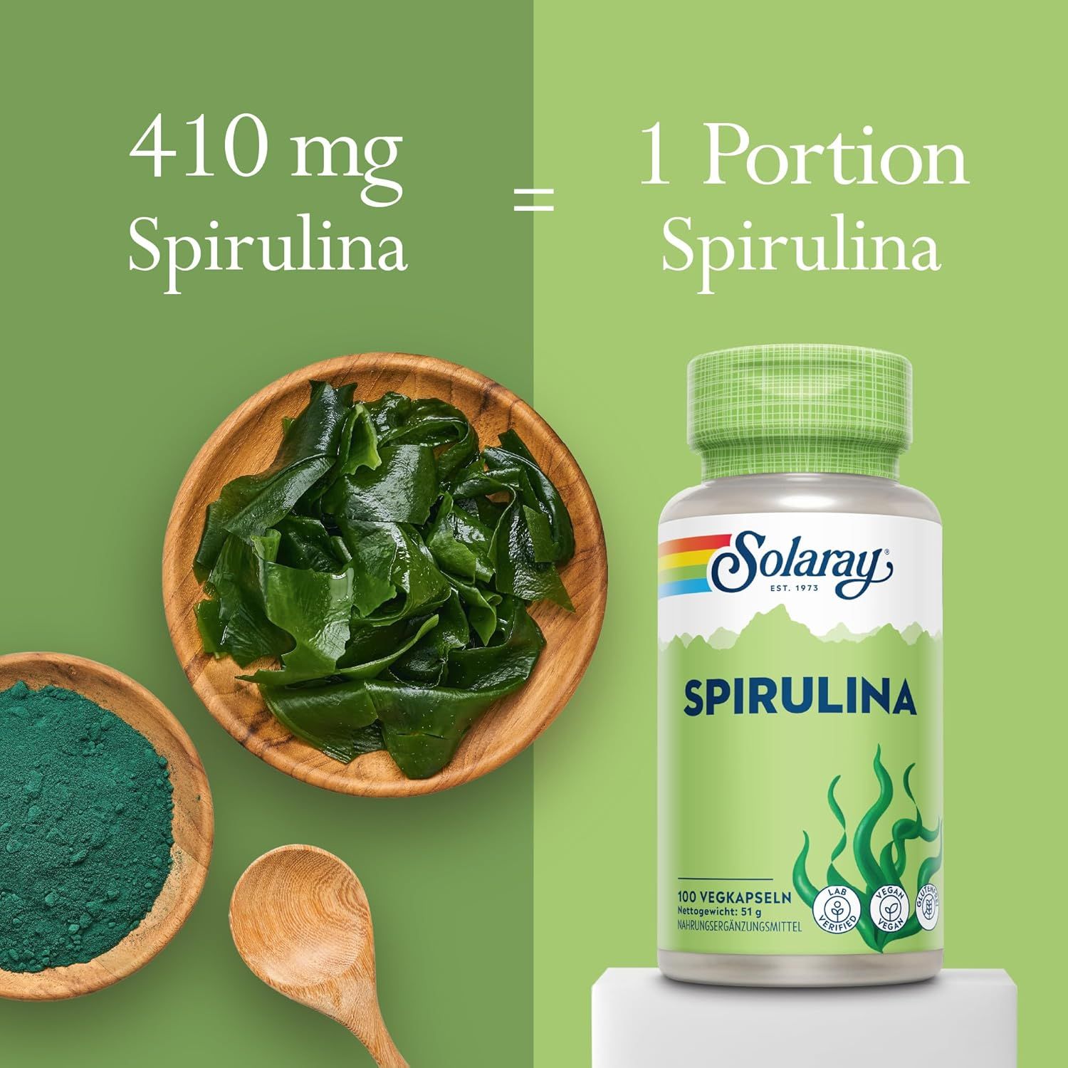 Solaray Spirulina Algen Kapseln