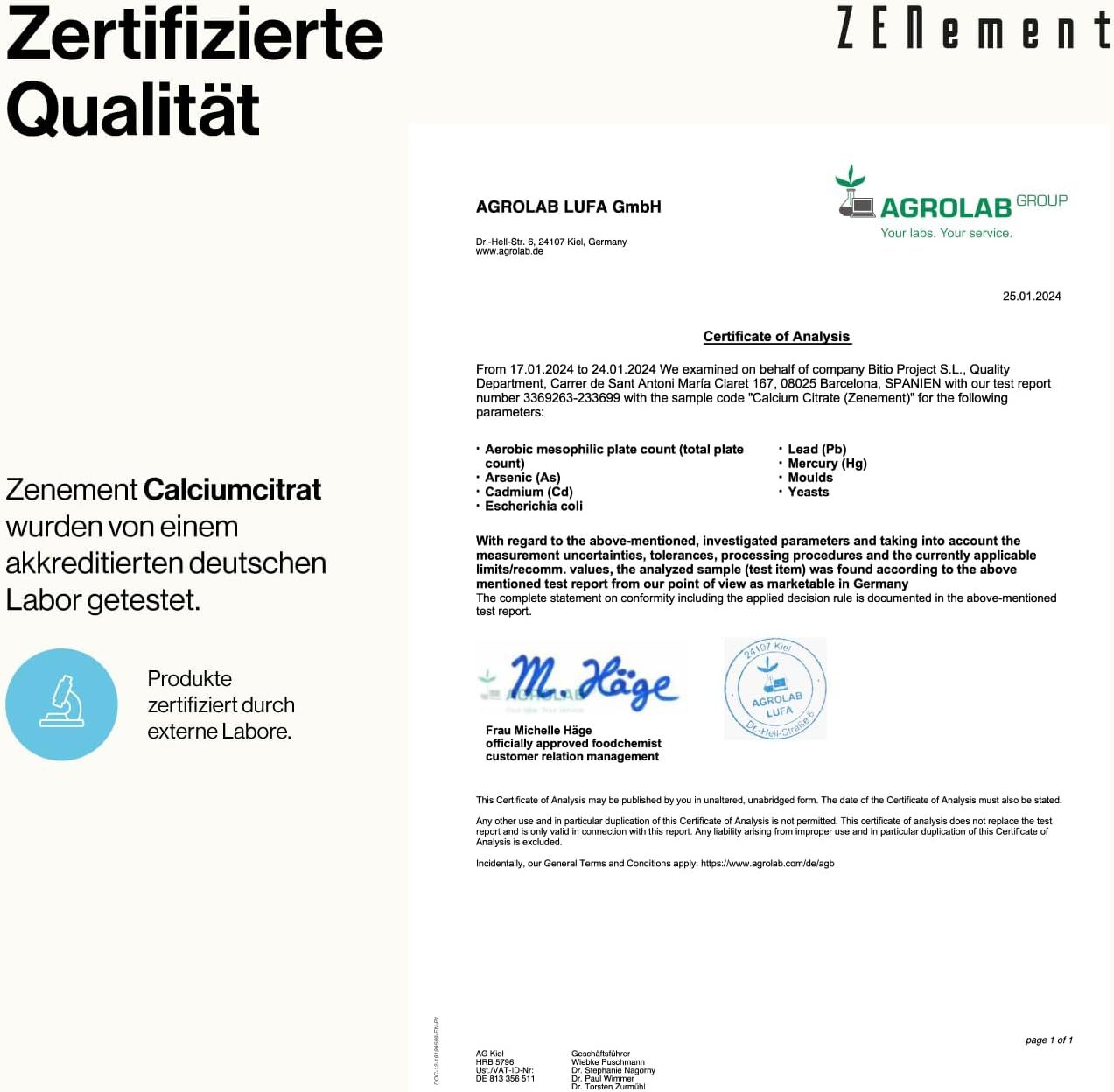 Zenement Calciumcitrat mit Vitamin D3 und K2