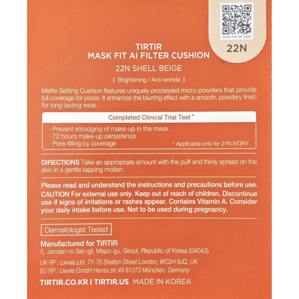 TIRTIR Mask Fit Ai Filter Cushion – glättende Cushion-Foundation