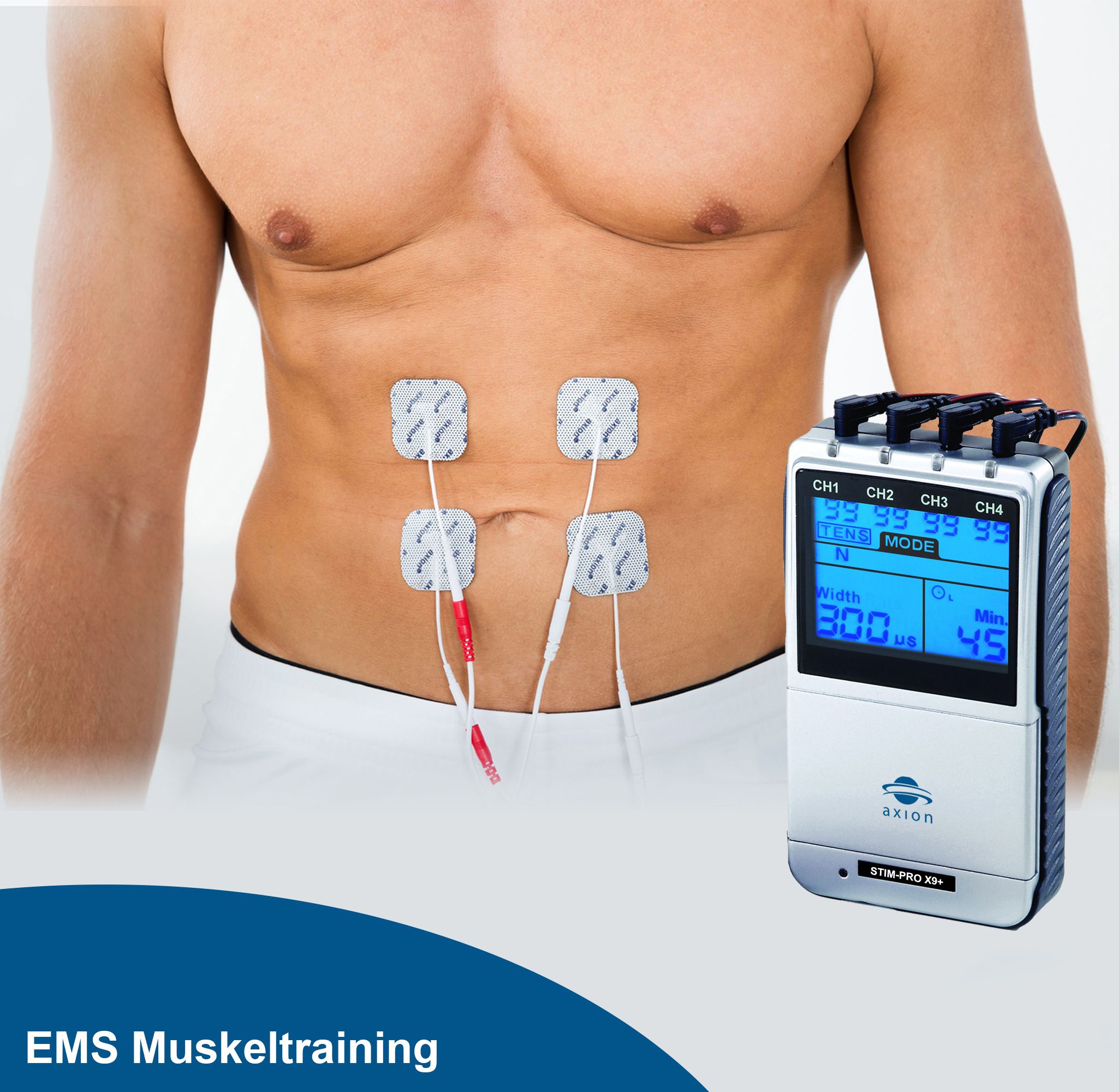axion® 4 Kanal TENS EMS Kombigerät STIM-PRO X9+