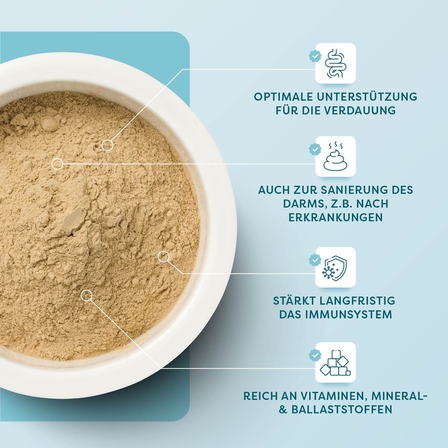 Dr. SAM BellyLove Dog - Hochdosiertes Darmpulver. Bringt Magen und Darm in Balance