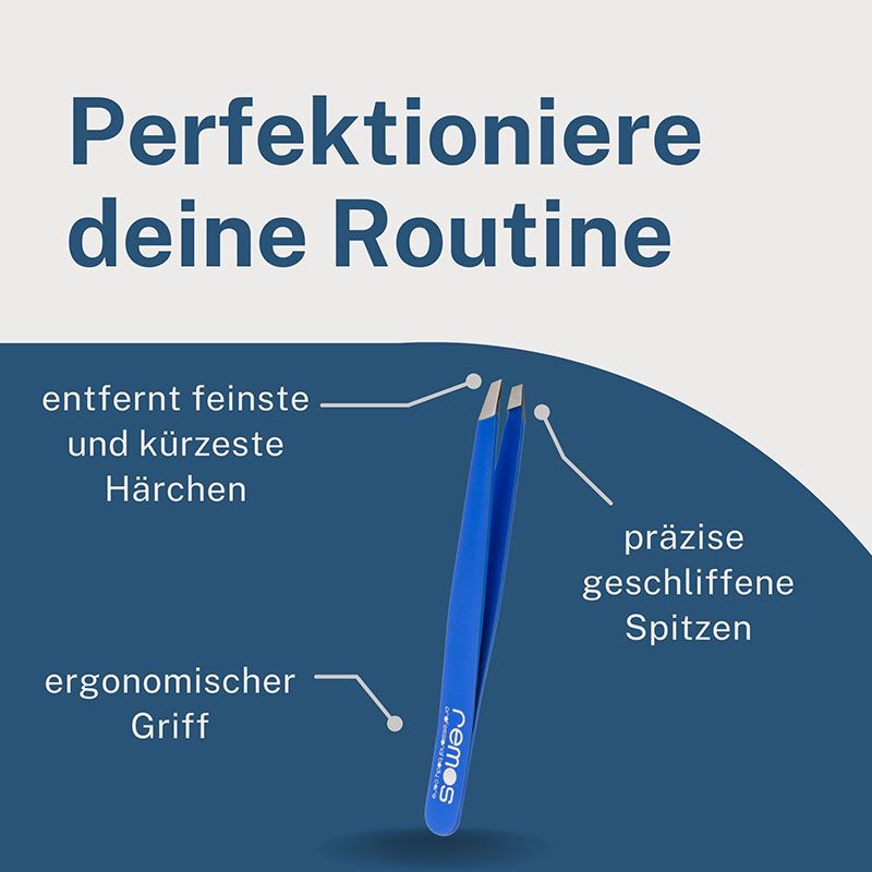 REMOS Augenbrauenpinzette schräg, dunkelblau