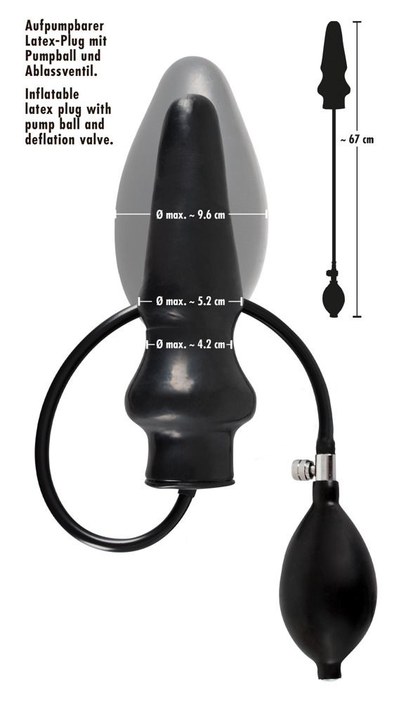 Late X - Aufblasbarer Latex Plug