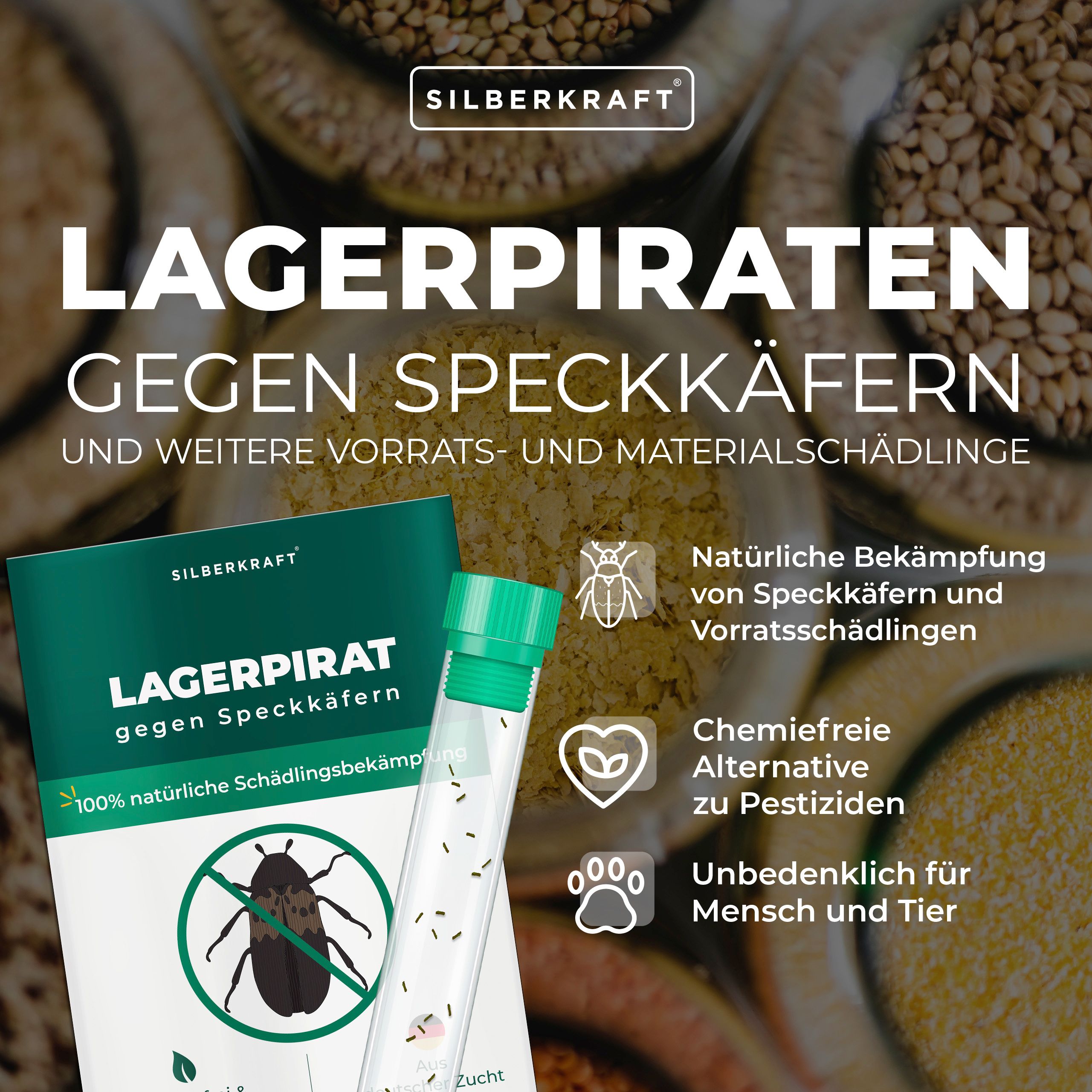 SILBERKRAFT Lagerpirat gegen Speckkäfern