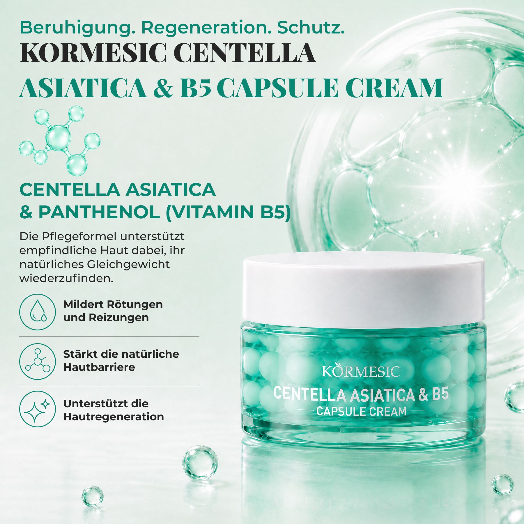 KORMESIC Gesichtscreme Centella Asiatica B5 Kapselcreme Beruhigend