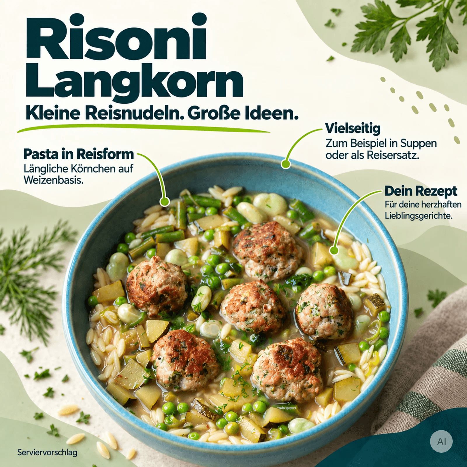 Verpackung von Locawo High Protein & Lower Carb Risoni Nudeln.