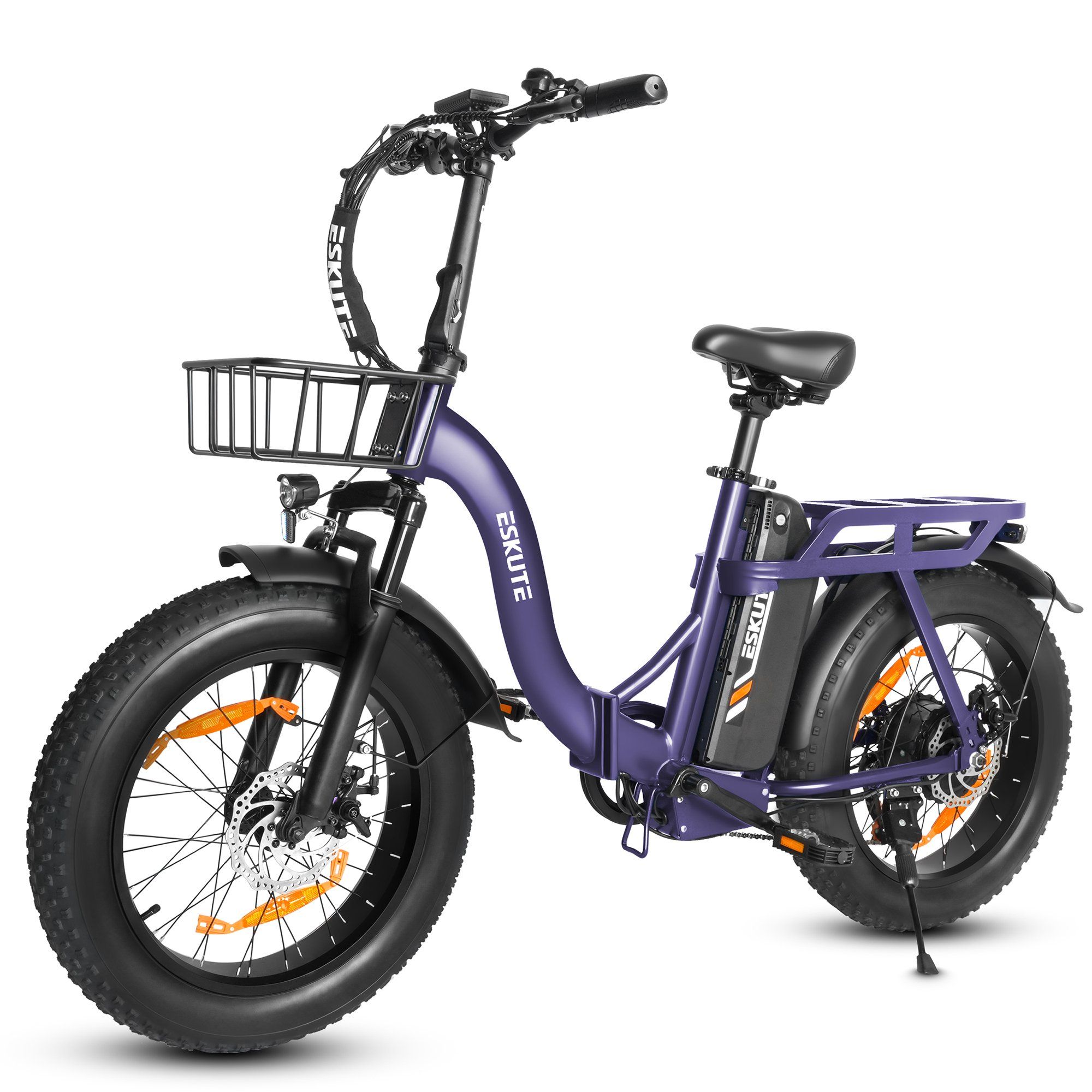 ESKUTE D202 Faltbares E-Bike mit Frontkorb, 48 V, 20,8 Ah