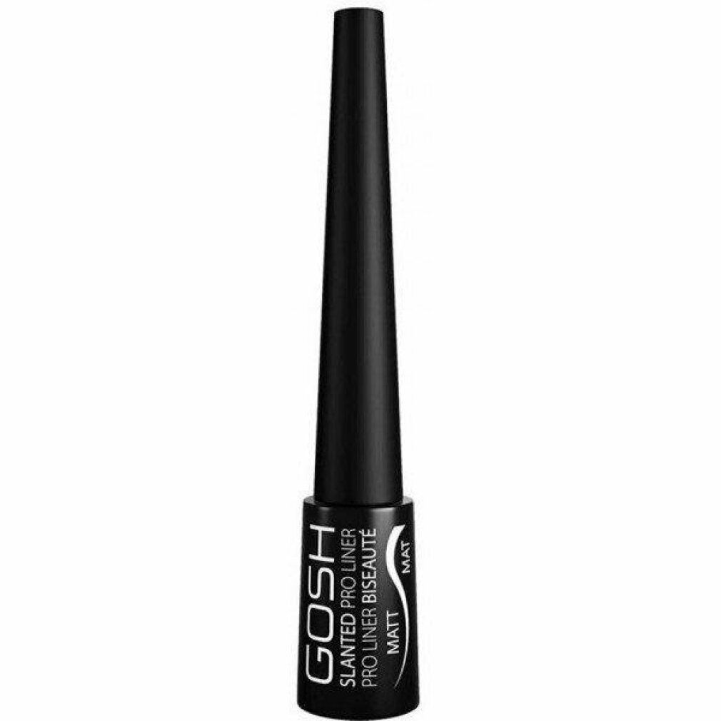 Schwarzer Eyeliner von GOSH. Produktname und 'MATT' auf dem Behälter sichtbar.