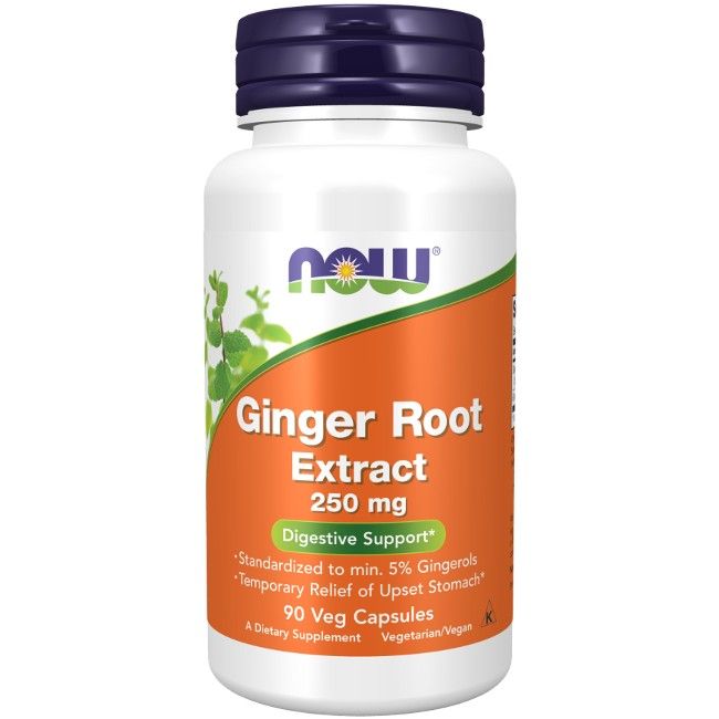 Now Foods Ingwerwurzel-Extrakt 250 mg 90 Veg-Kapseln