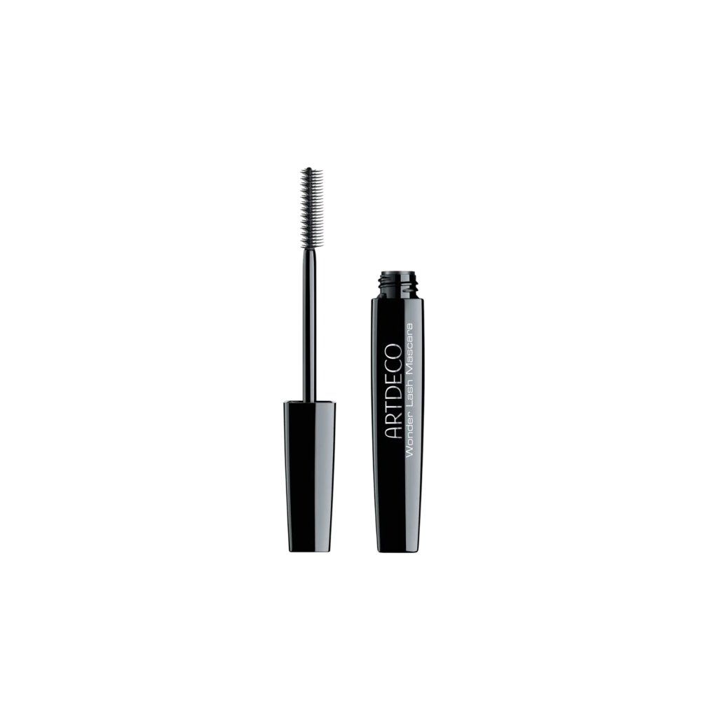 Schwarze Mascara von ARTDECO mit Applikator und Behälter.