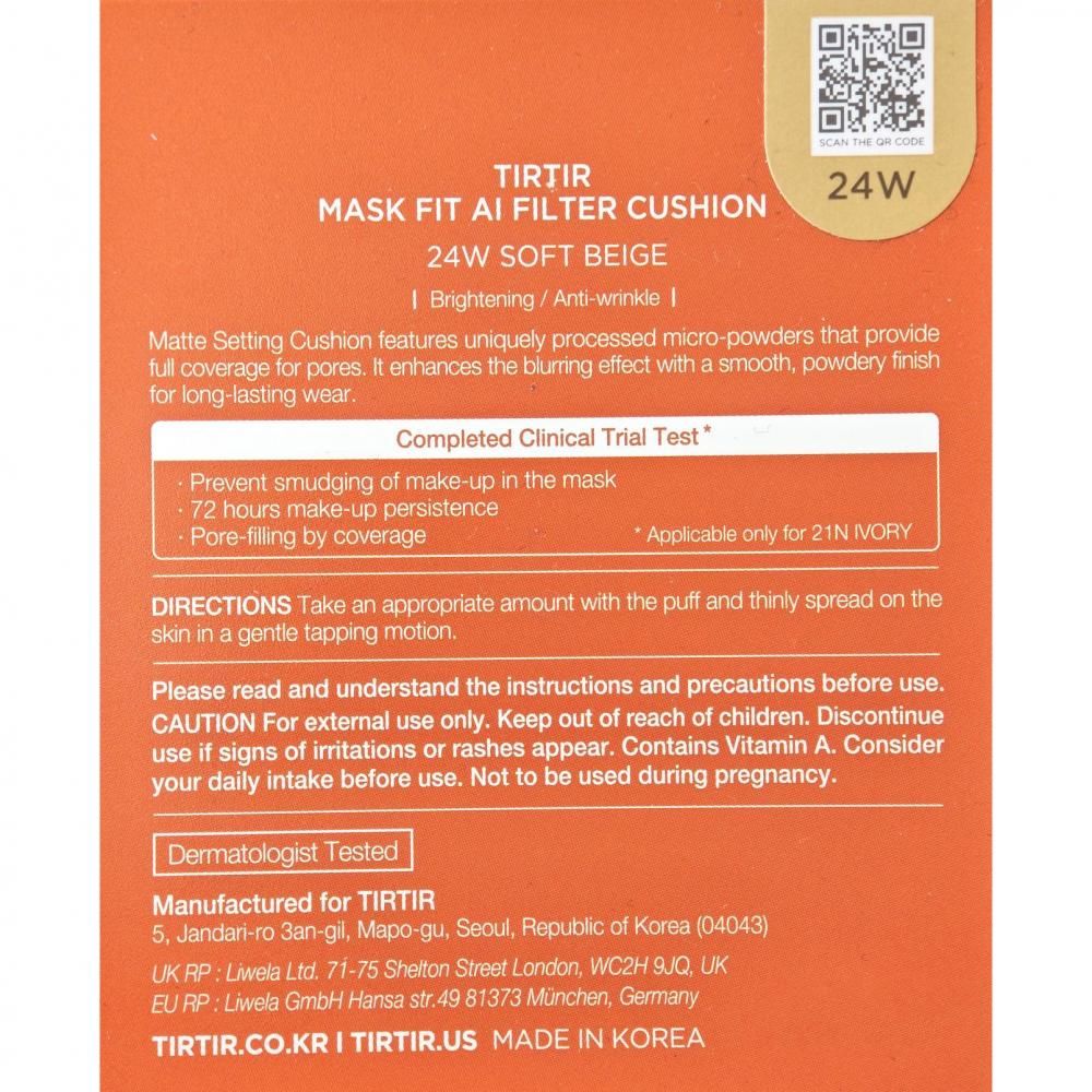 TIRTIR Mask Fit Ai Filter Cushion – glättende Cushion-Foundation