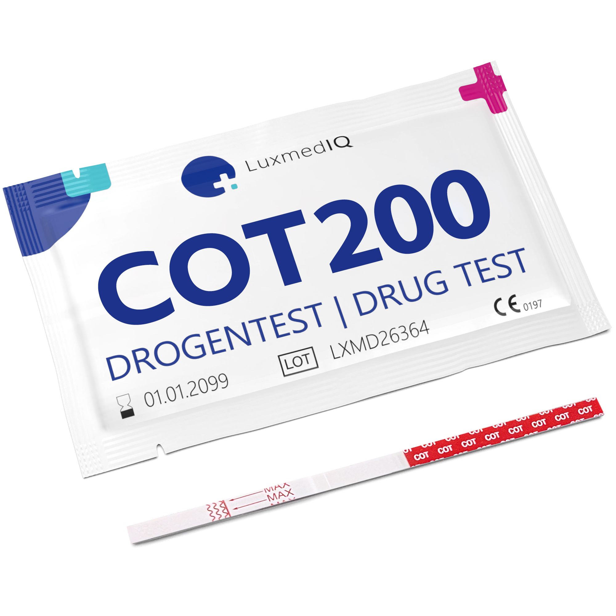 LuxmedIQ Cotinin Drogentest - Nikotin Urin Drogenschnelltest - Cutoff 200 ng/mL