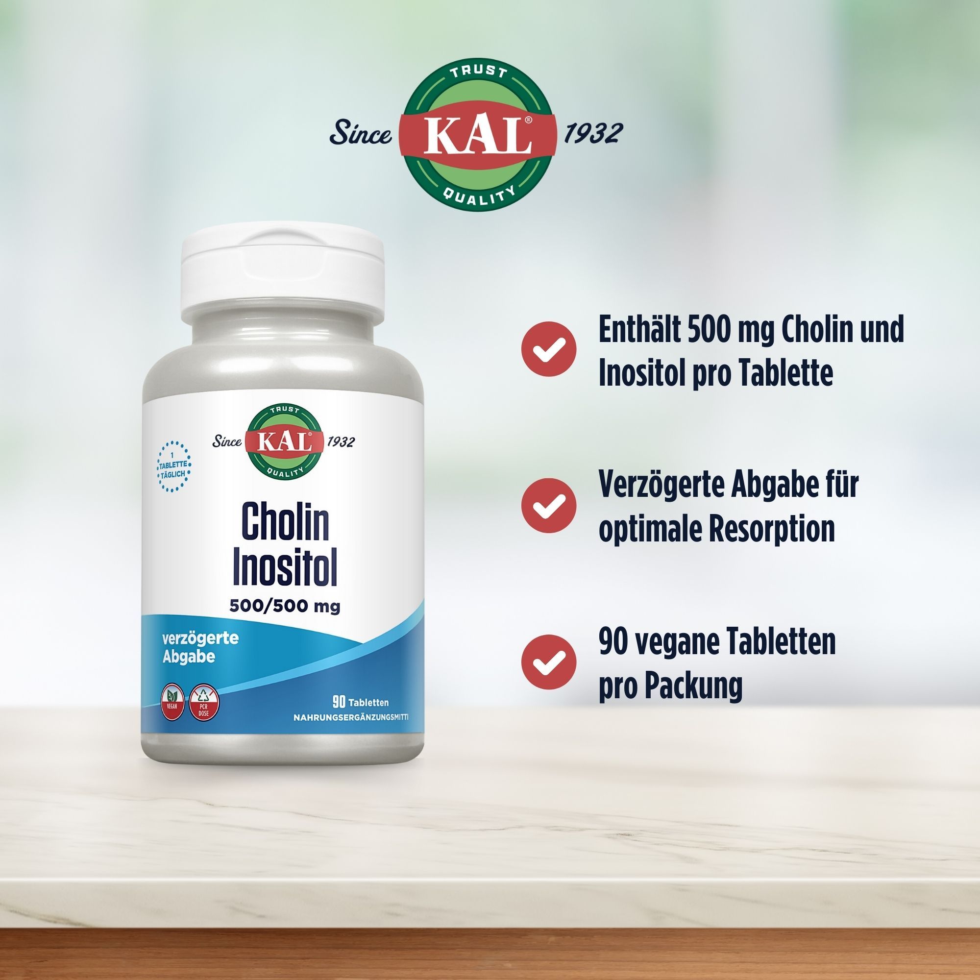 KAL Cholin + Inositol 500/500 mg