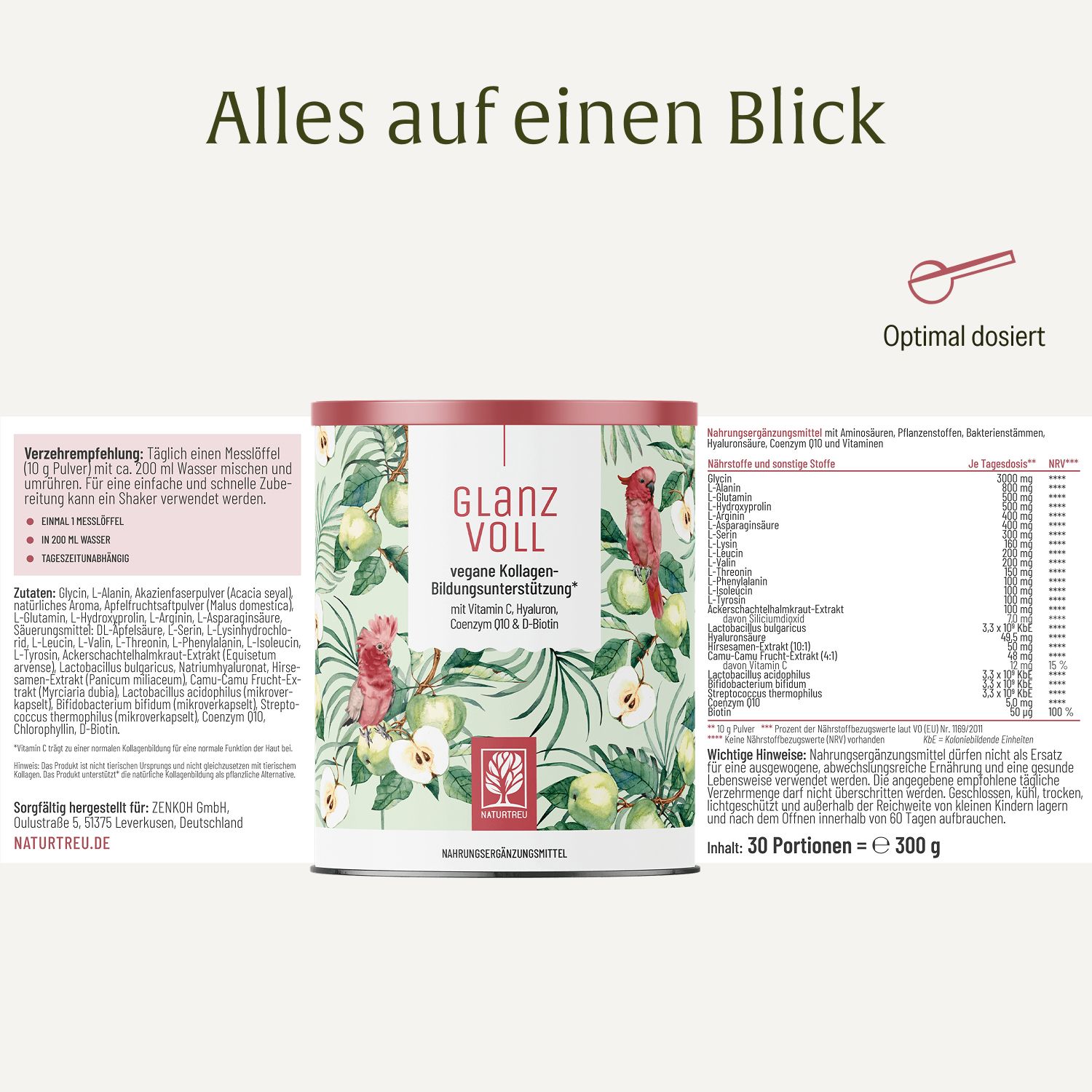 Laborbericht mit Siegel "Labor-geprüft" und Firmenlogo.