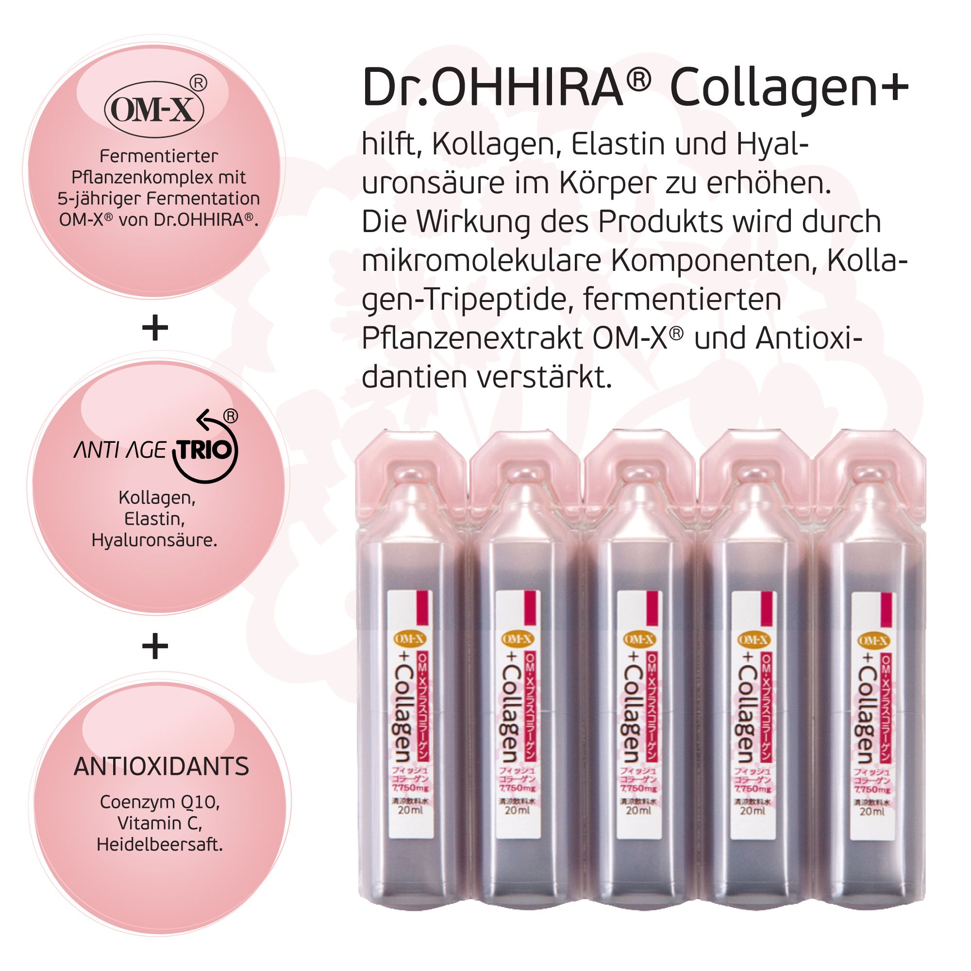 Dr.OHHIRA Collagen+ 7750 mg Marine Kollagen Peptide & Tripeptide, Hyaluron & Q10