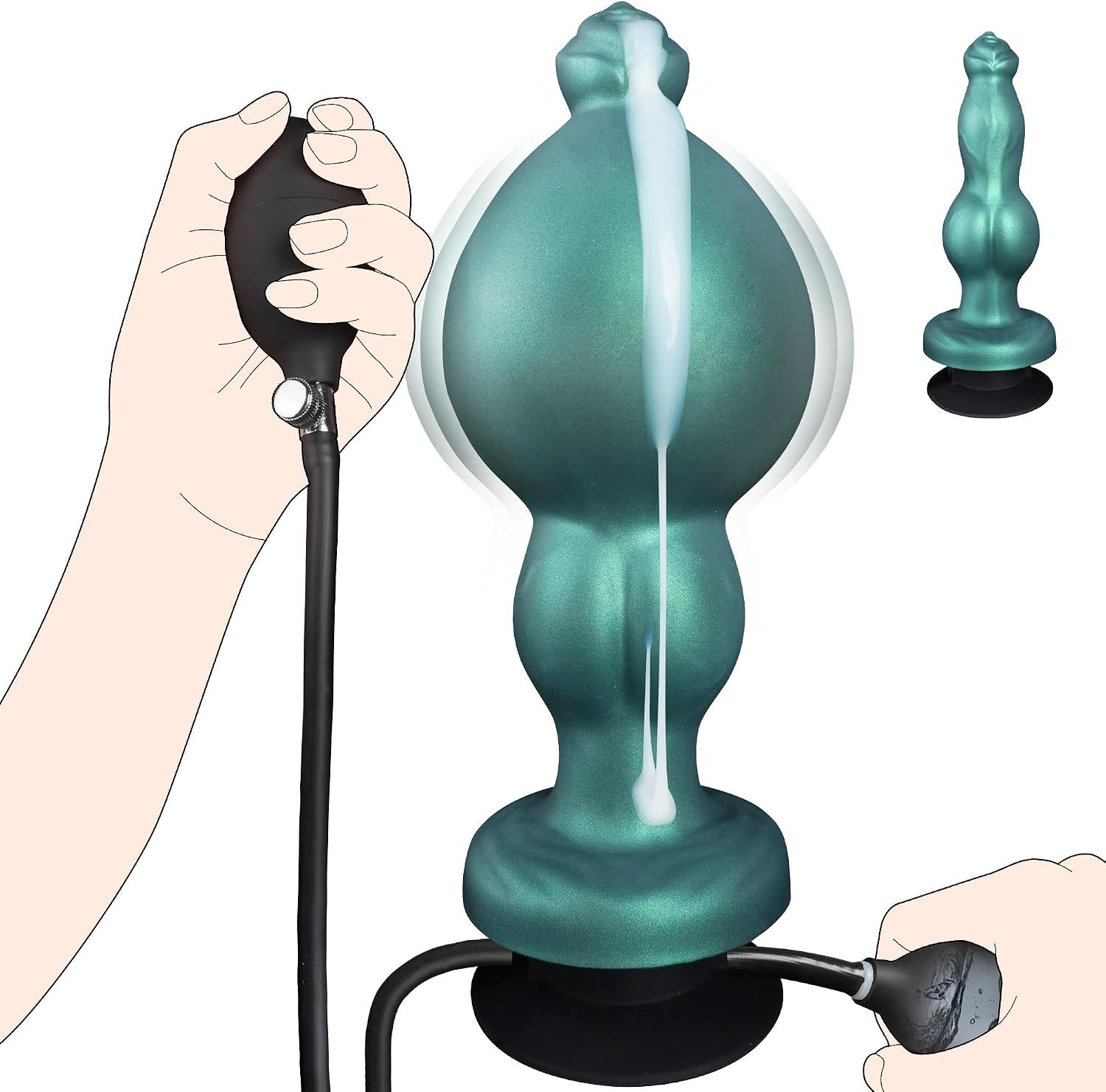 Laphwing Aufblasbarer Analplug mit Sprühfunktion und Drehverschluss