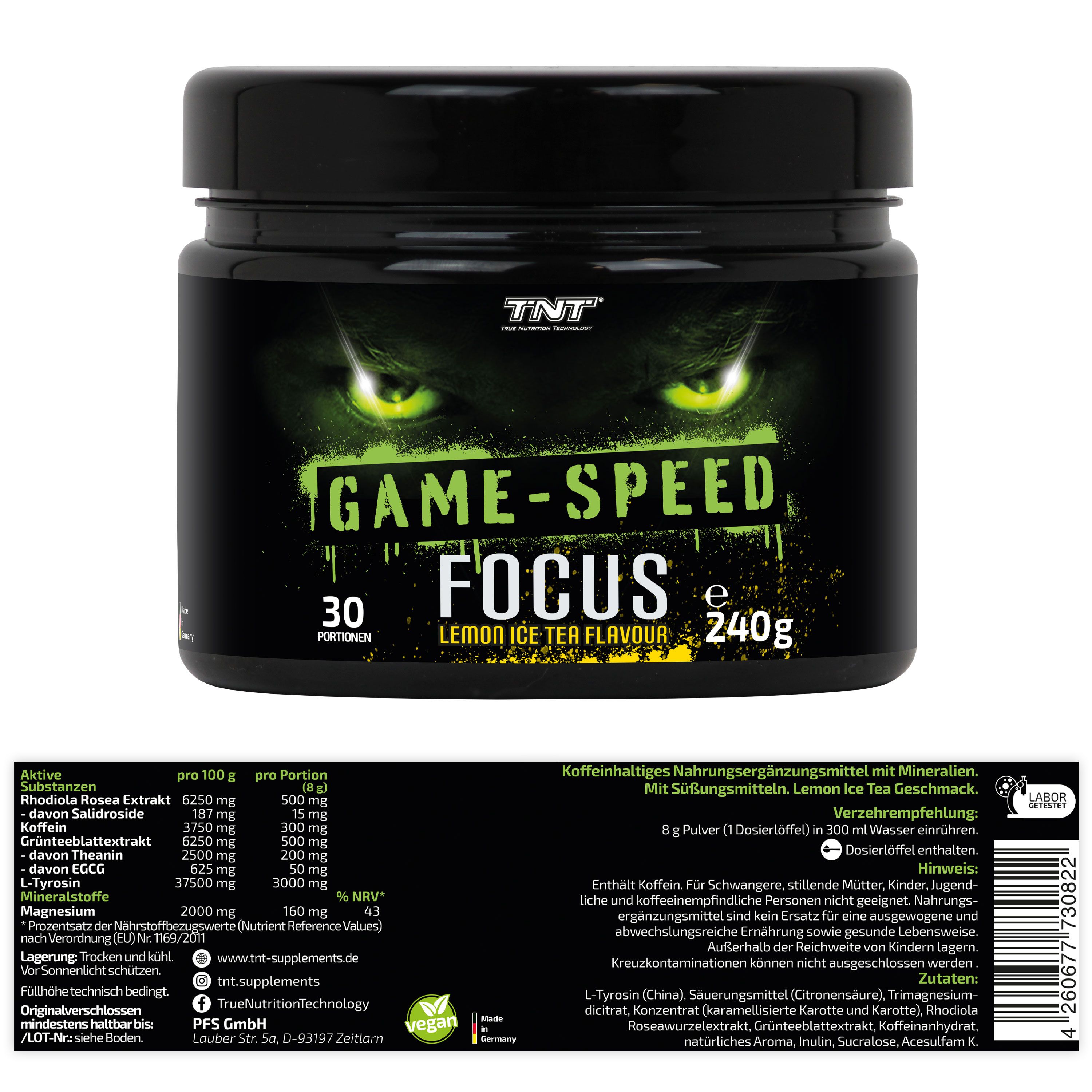 TNT Game Speed Focus - Pre-Workout-Bosster