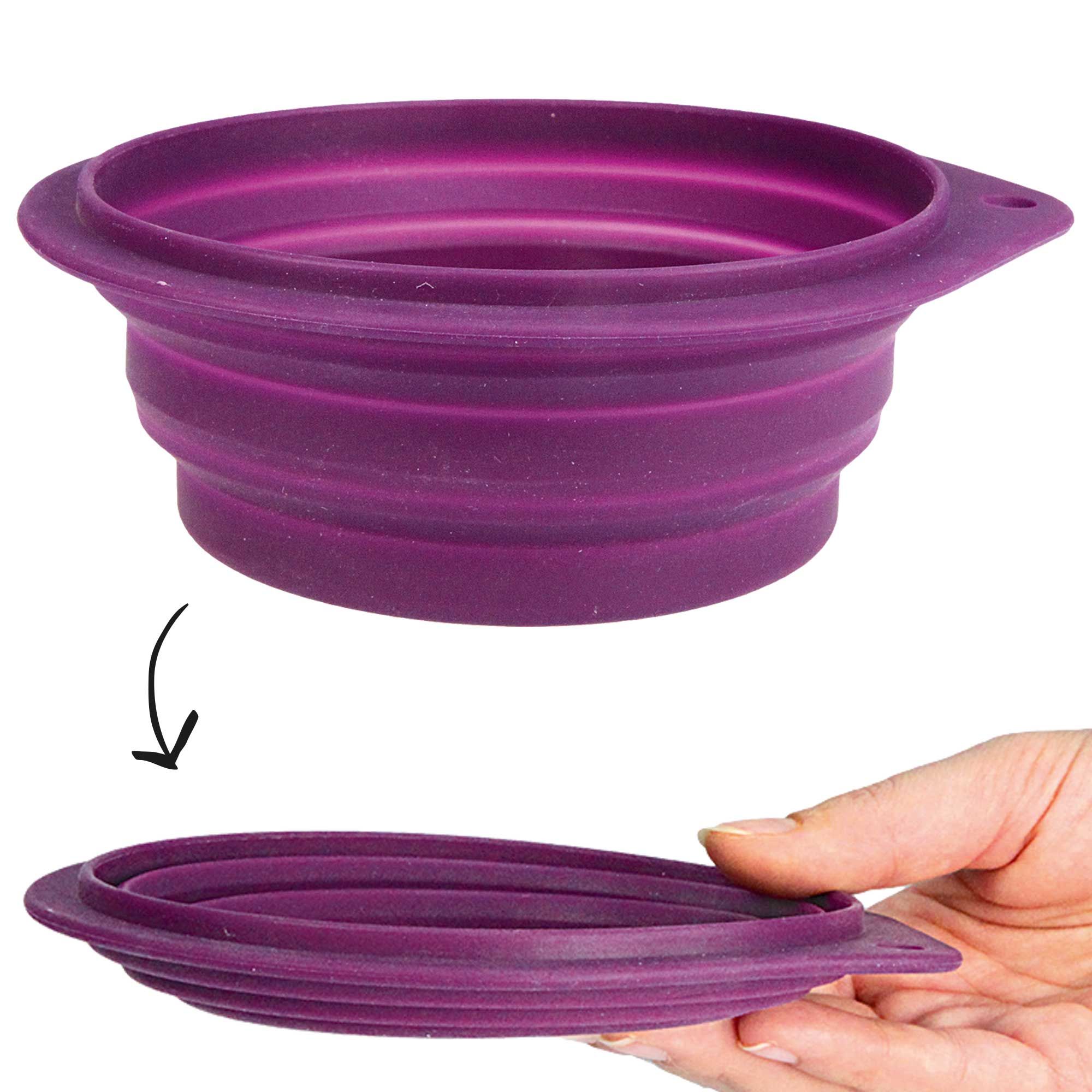 Silikon Faltnapf  - Durchm. 18 cm - ideal für unterwegs für Futter und Wasser Näpfe