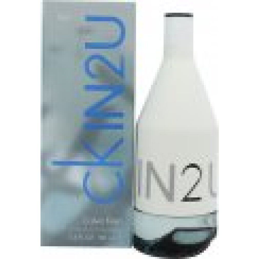 Flakon und Schachtel. Flakon mit "IN2U" Schriftzug. Schachtel mit "CK IN2U" Schriftzug. "Calvin Klein" Logo und Produktbezeichnung.