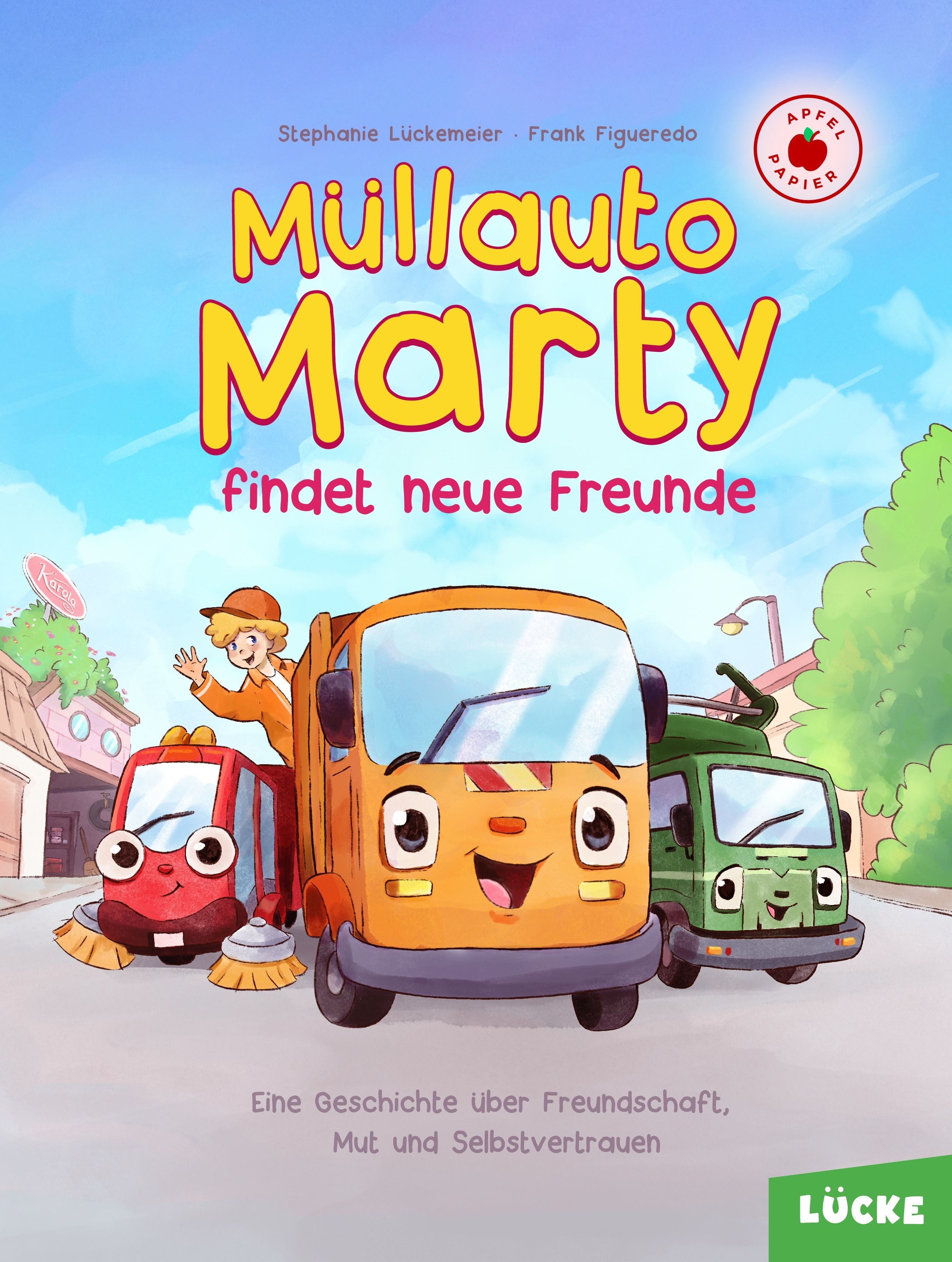 Müllauto Marty findet neue Freunde. Ein nachhaltiges Vorlesebuch. Auf Apfelpapier und klimaneutral