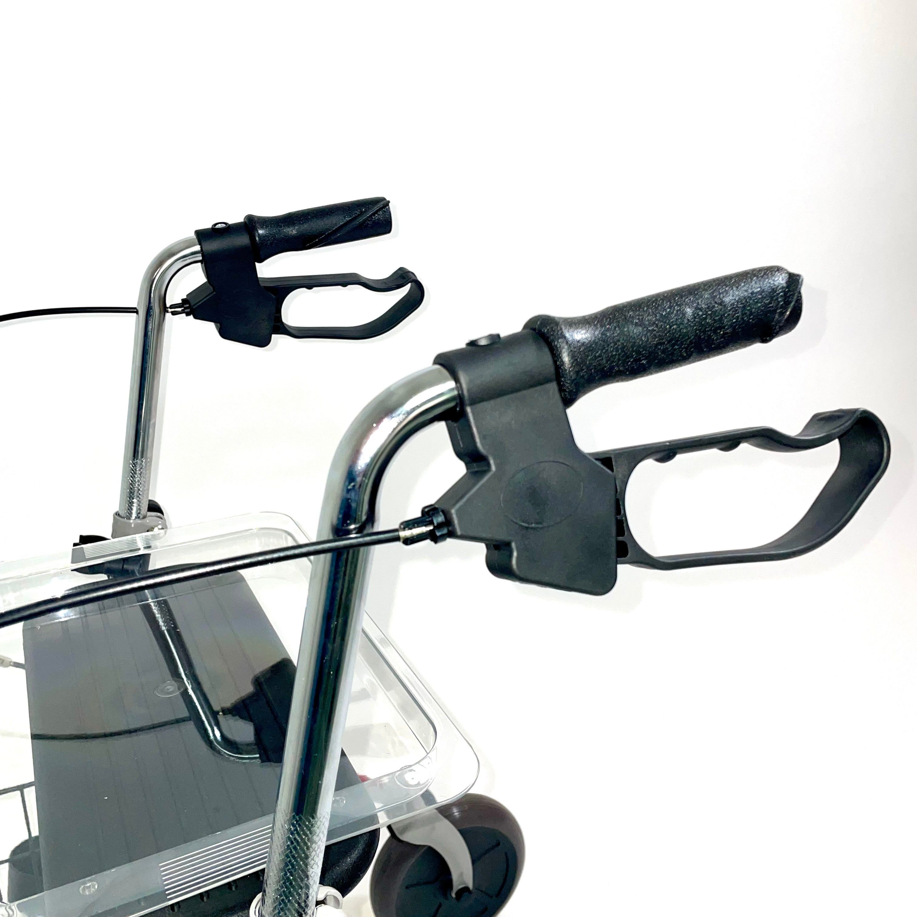 Trendmobil Rollator Blau mit Feststellbremse inkl. Korb, Gehstockhalterung und Tablett