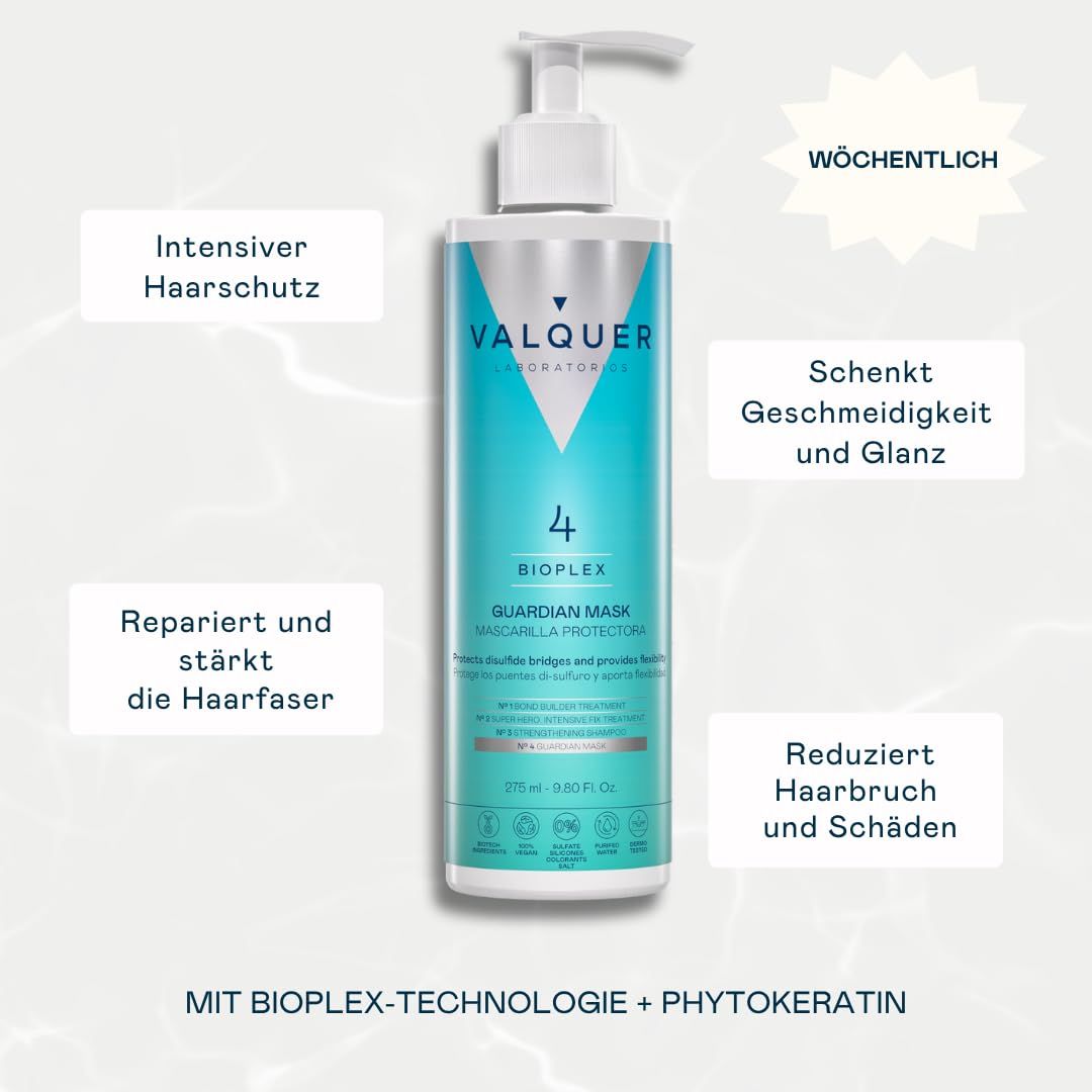 Valquer Laboratorios Bioplex Guardian Mask, 275ml Flasche mit Pumpspender.