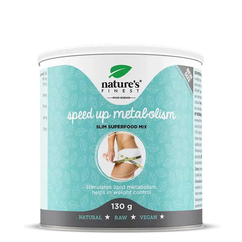 Nature's Finest Dose 'speed up metabolism' Slim Superfood Mix, 130g. Natürliche, rohe, vegane Inhaltsstoffe.