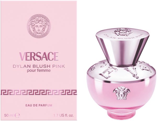 Versace Dylan Blush Pink Eau de Parfum Flakon und Verpackung.