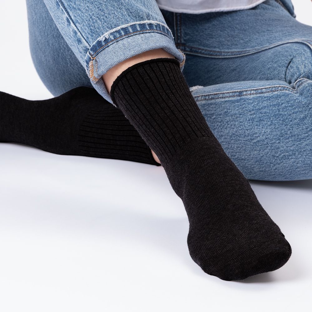 Occulto Damen & Herren Socken ohne Gummibund 10er Pack (Modell: Velano) Blk 43-46