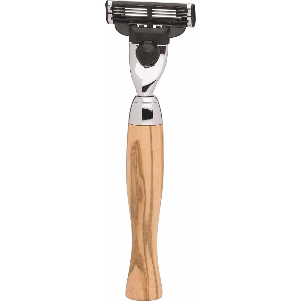 Erbe Solingen Vienna Rasierer Gillette Mach3 Olivenholz