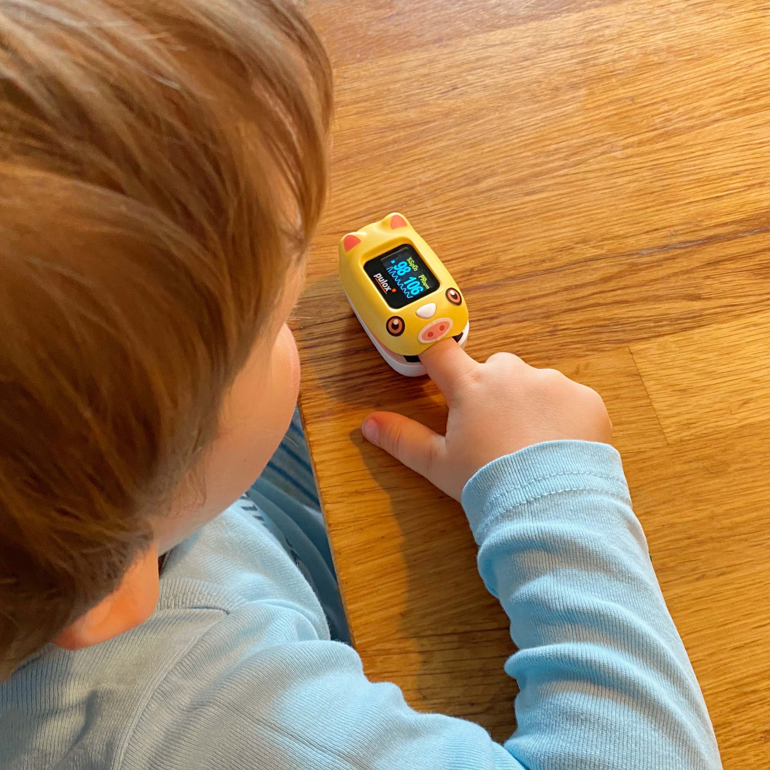 pulox - PO-230 - Finger-Pulsoximeter für Kinder - Gelb