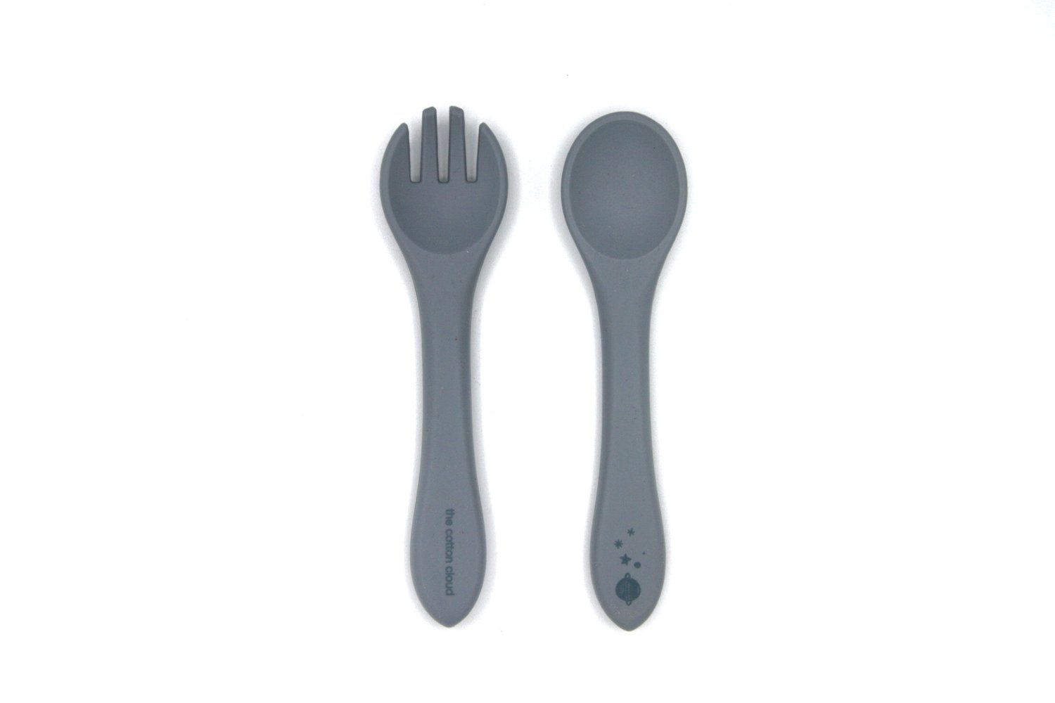 the cotton cloud Besteck aus Silikon Grey