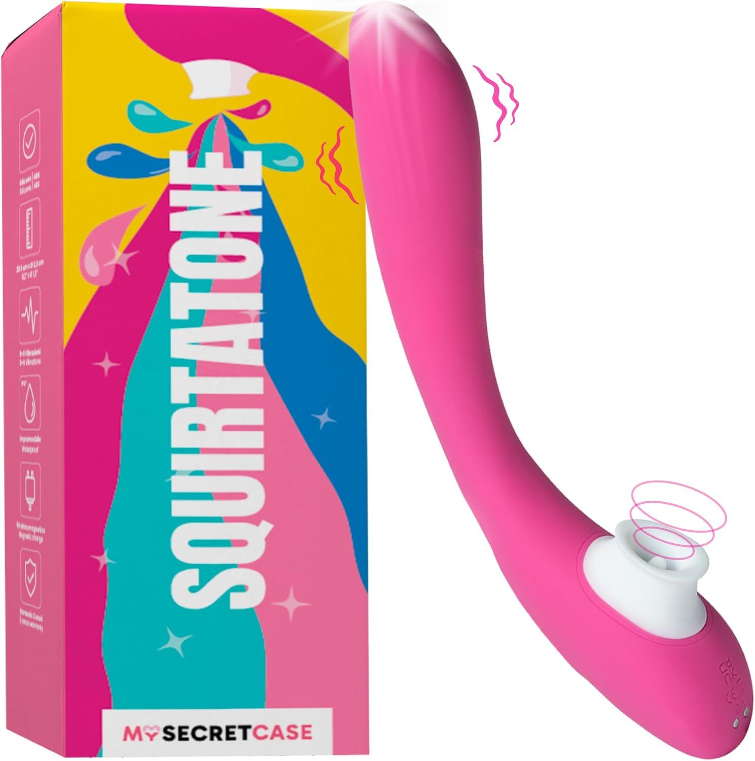 MySecretCase Squirtatone faltbarer Zungenvibrator