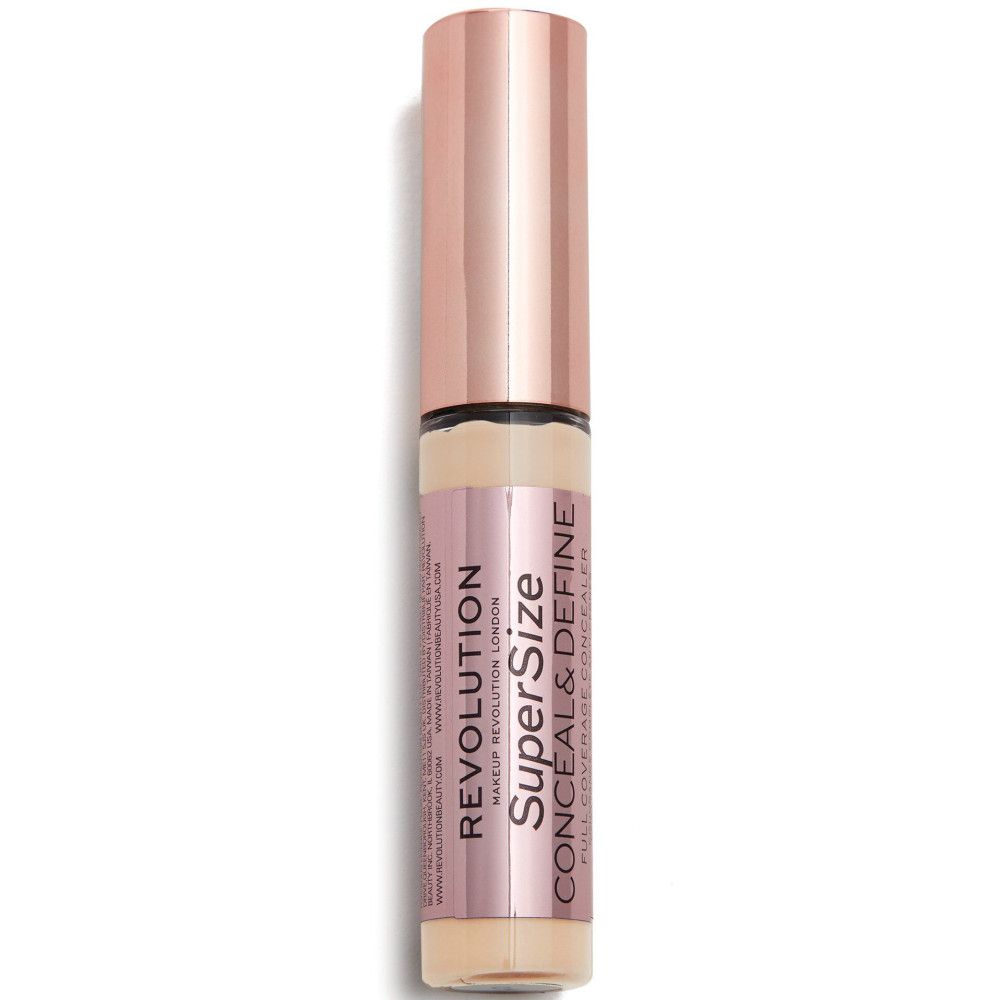 Concealer-Fläschchen mit rosegoldenen Deckel. Produktetikett mit Schriftzug.
