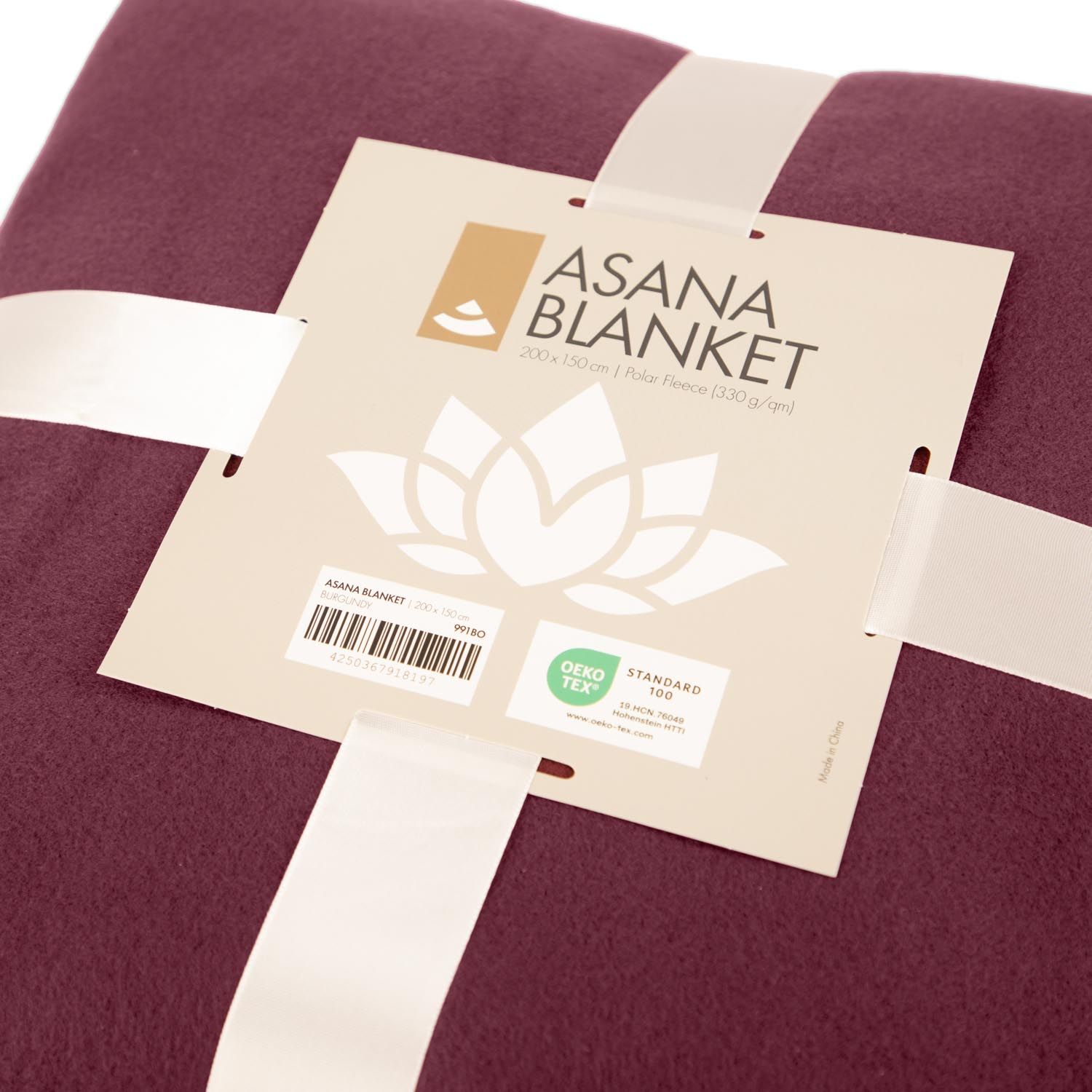 Yogadecke Asana Blanket, Fleece, bordeaux