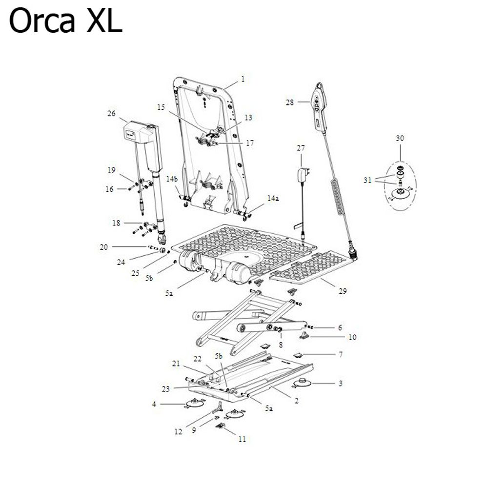 Polsterbezüge (Sitz + Rücken) für Badewannenlifter ORCA von Aquatec