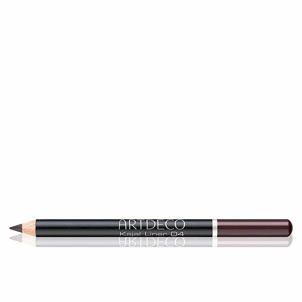 Artdeco Kajal Liner 04 Forest Brown. Dunkelbrauner Kajalstift mit Holzspitze und braunem Ende. Schwarzer Schaft mit weißer Schrift.
