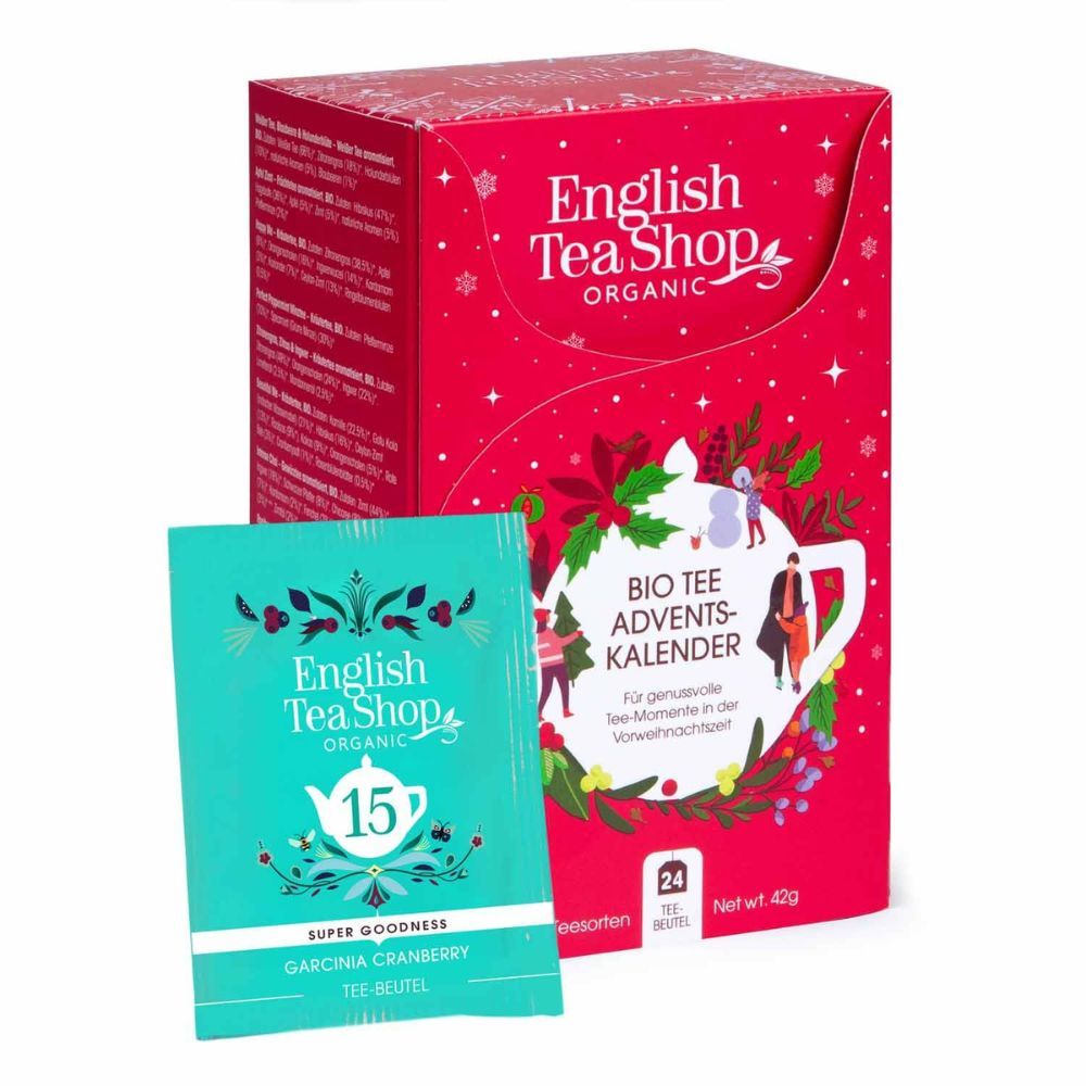 English Tea Shop Adventskalender "Elfen-Dorf" - Rot - 24 einzeln verpackte BIO-Tees