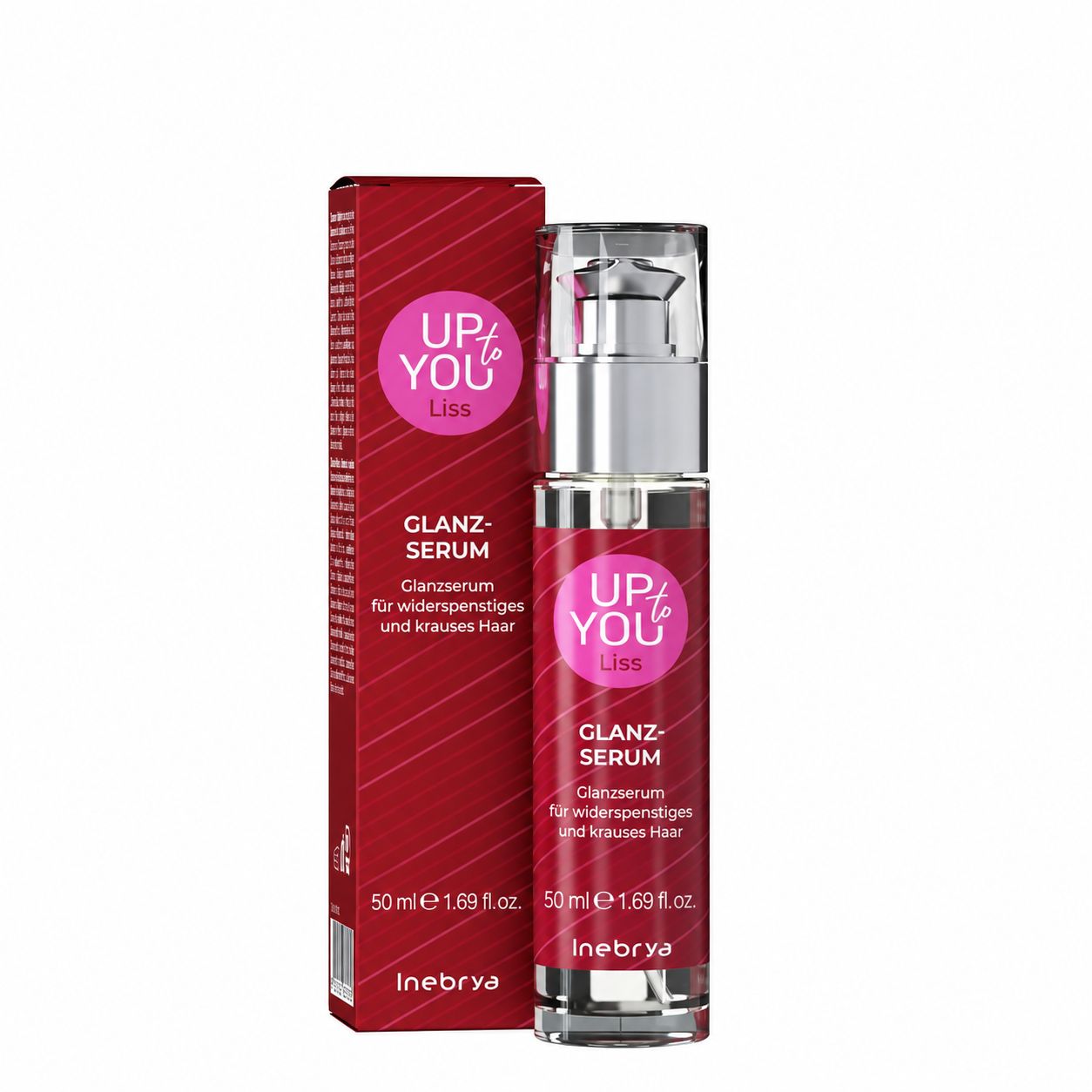 Inebrya Up to You Liss Glanz-Serum 50ml Pumpspender mit Faltschachtel.