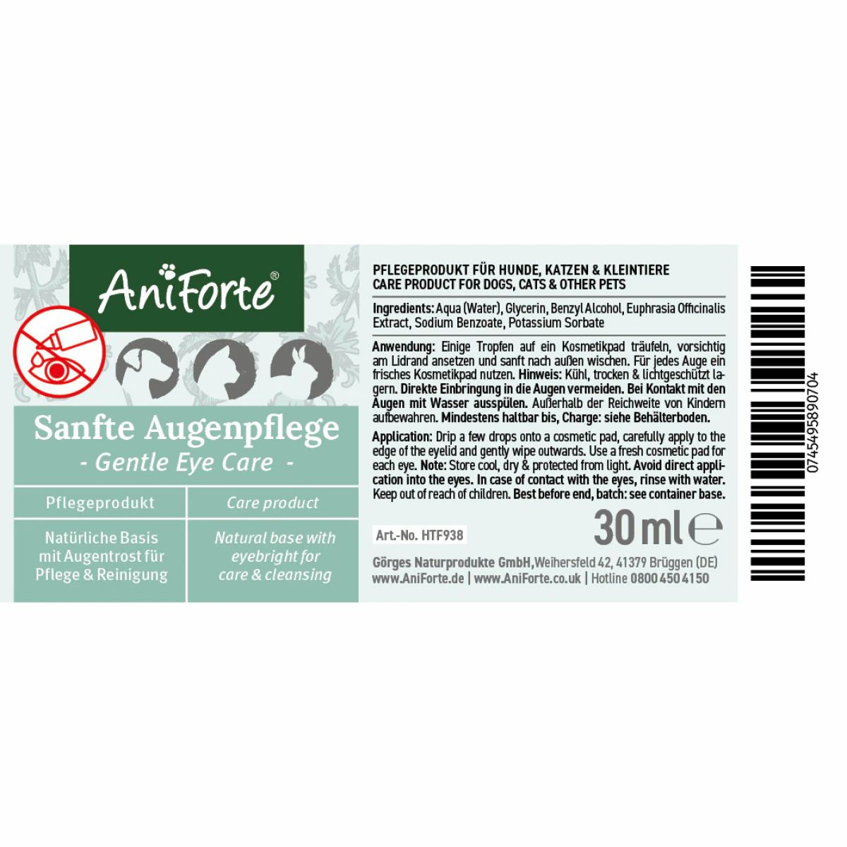 Sanfte Augenpflege mit Augentrost - AniForte®