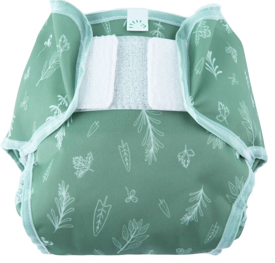 PopoWrap Überhose Gr. S (3-6 kg) Green Leaves