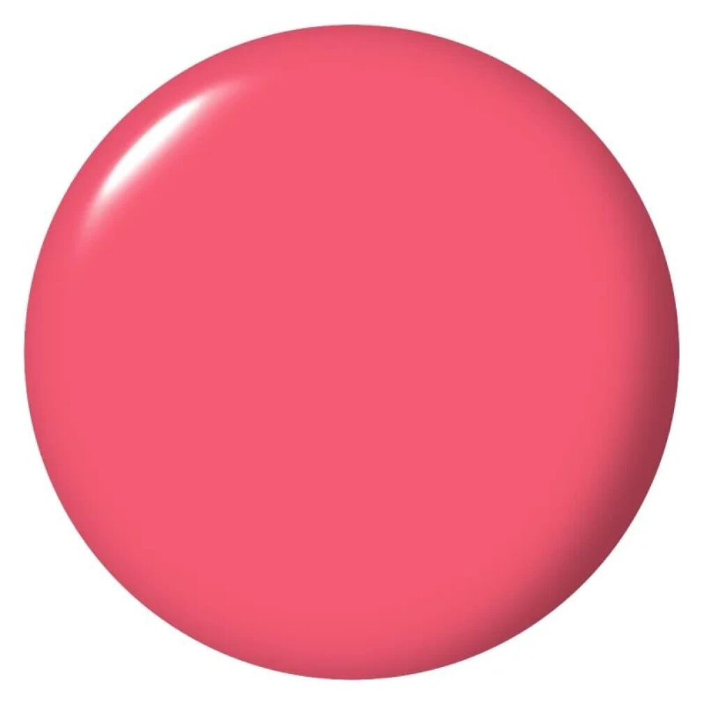 Runder, glänzender Klecks rosa Nagellack.