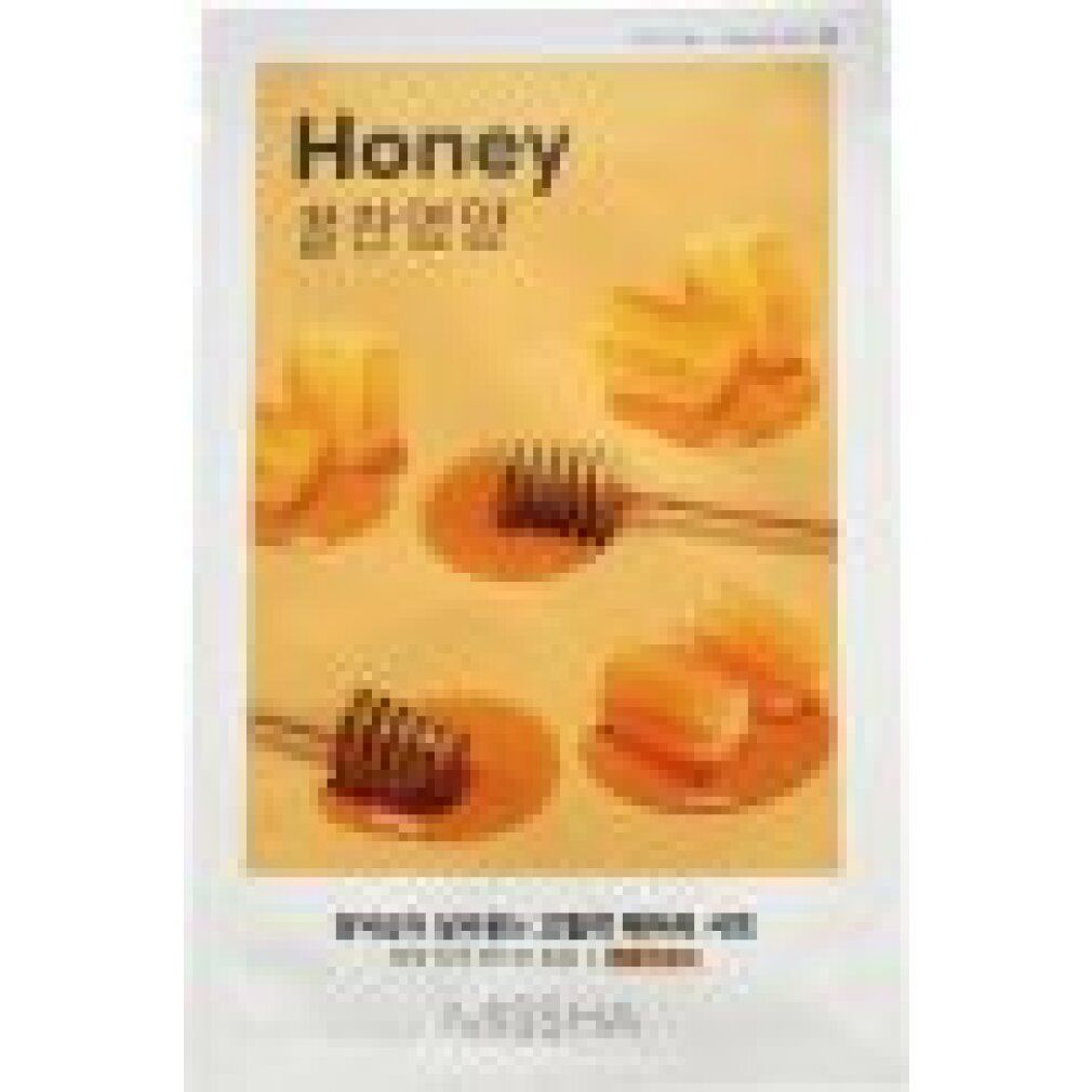 Missha Air Fit Sheet Mask Honey: Packung mit Honigwaben und Honigdippern.