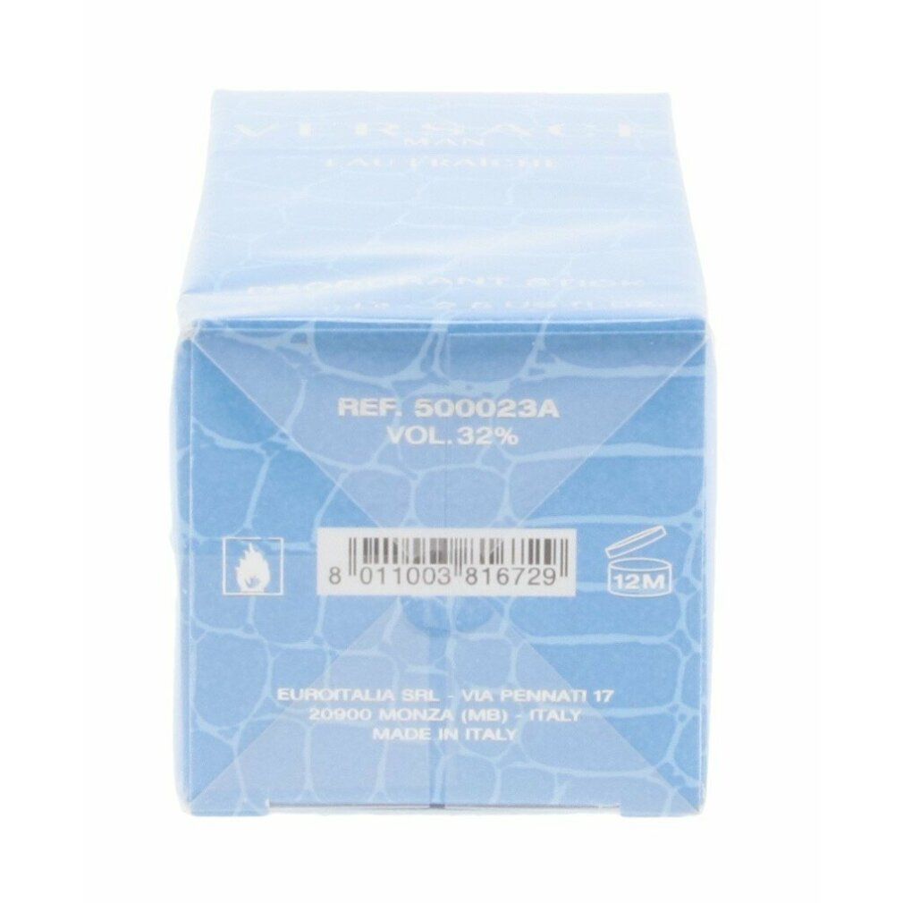 Unterseite der blauen Schachtel. Text, Barcode, 12M-Symbol. Krokodilmuster.