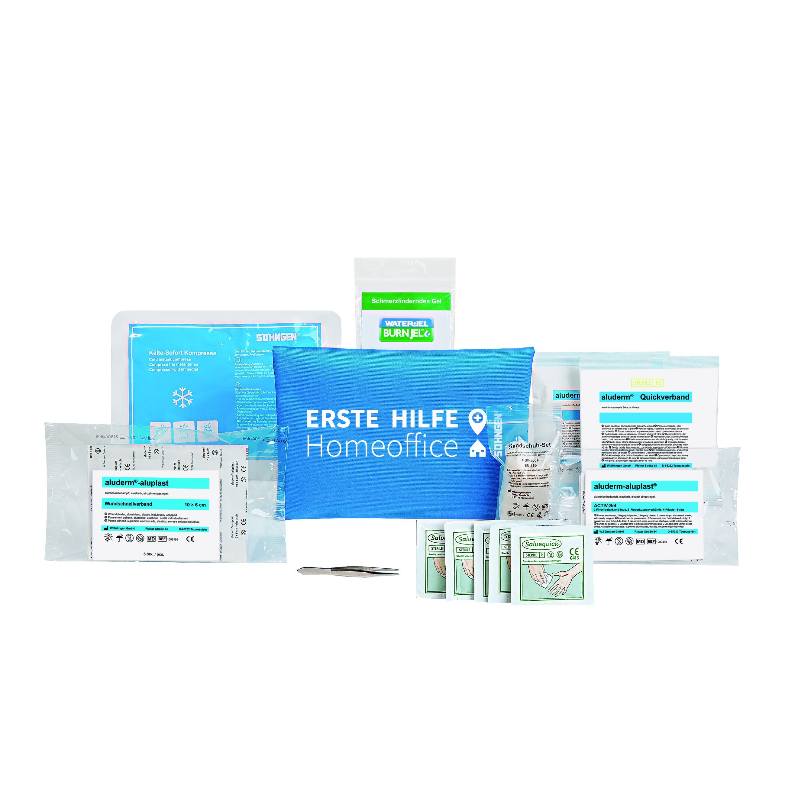 Söhngen Erste Hilfe Tasche Home Office blau (Erste-Hilfe Set, Verbandsmaterial