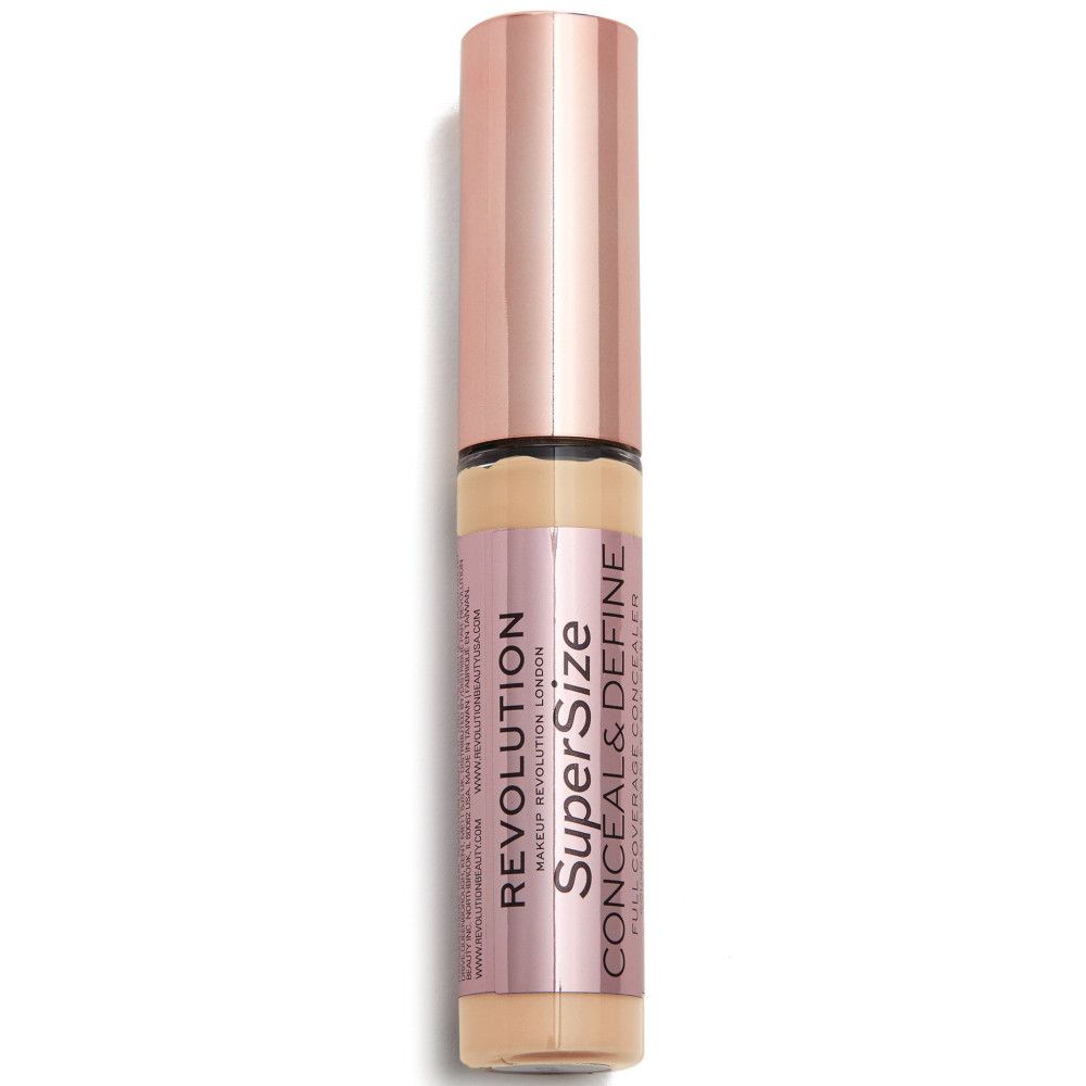 Concealer-Fläschchen. Aufschrift: Super Size Conceal & Define.